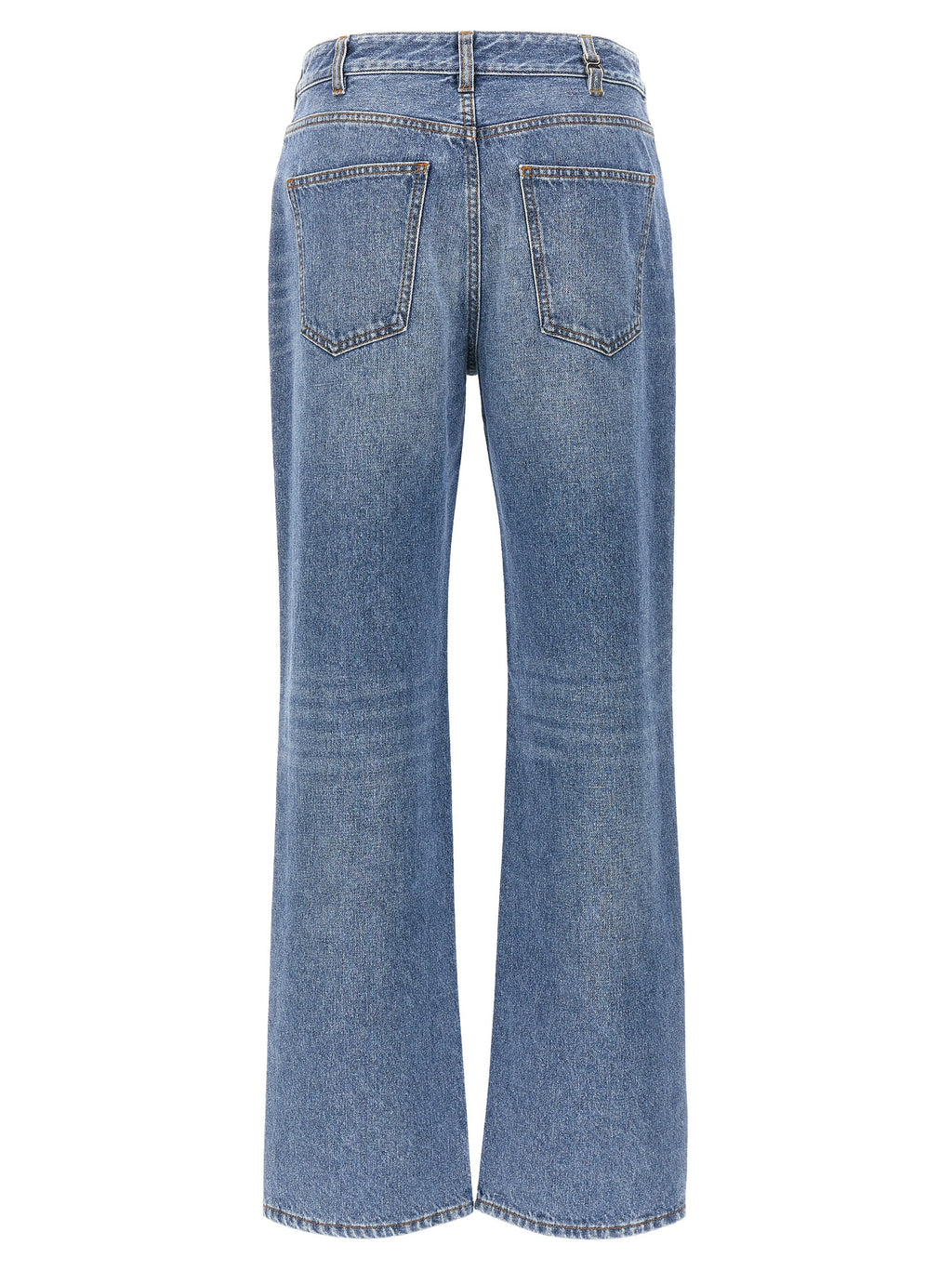 Chloé Jeans mit hohem Bund aus blauer Baumwolle