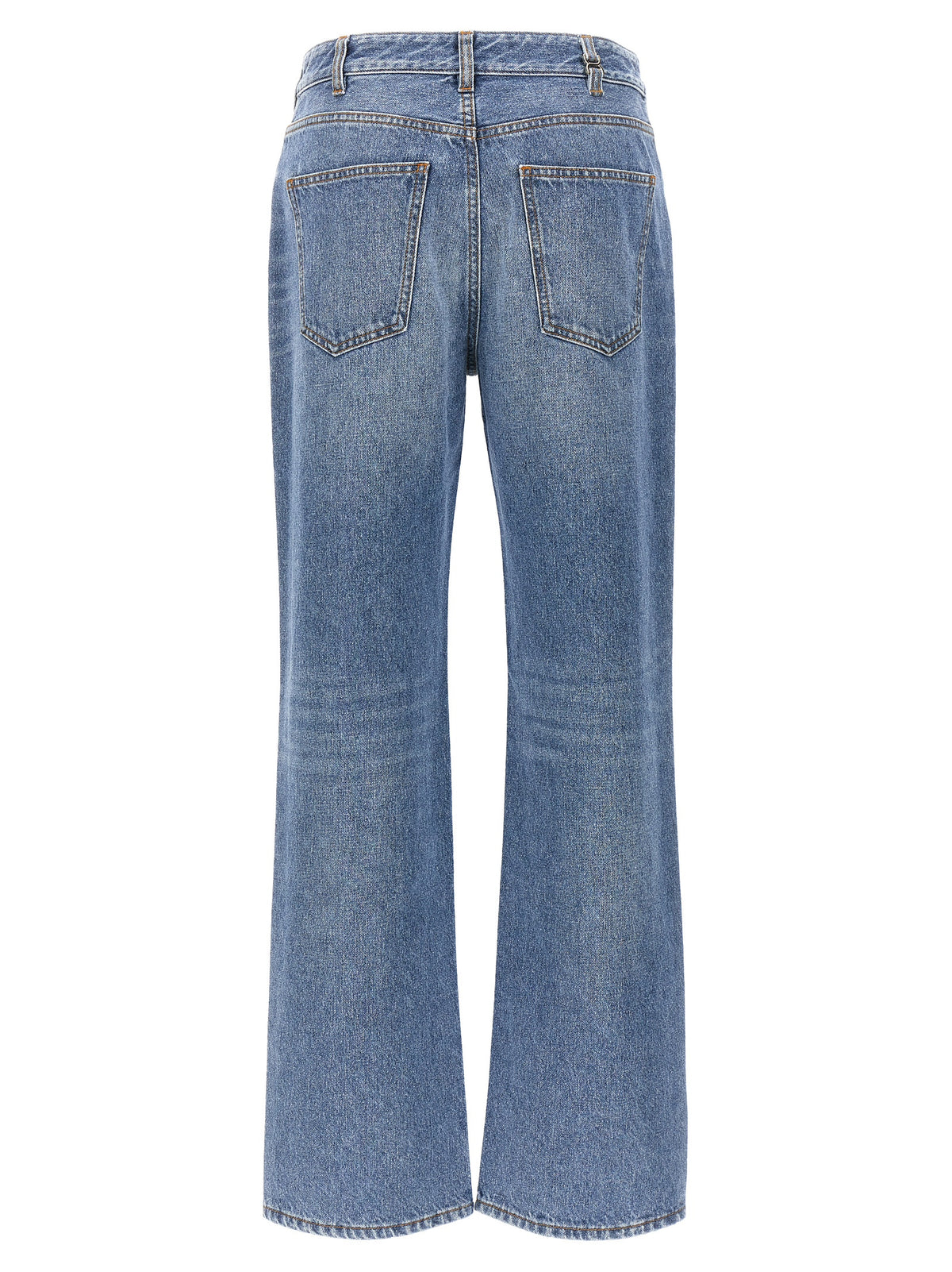 Chloé Jeans mit hohem Bund aus blauer Baumwolle