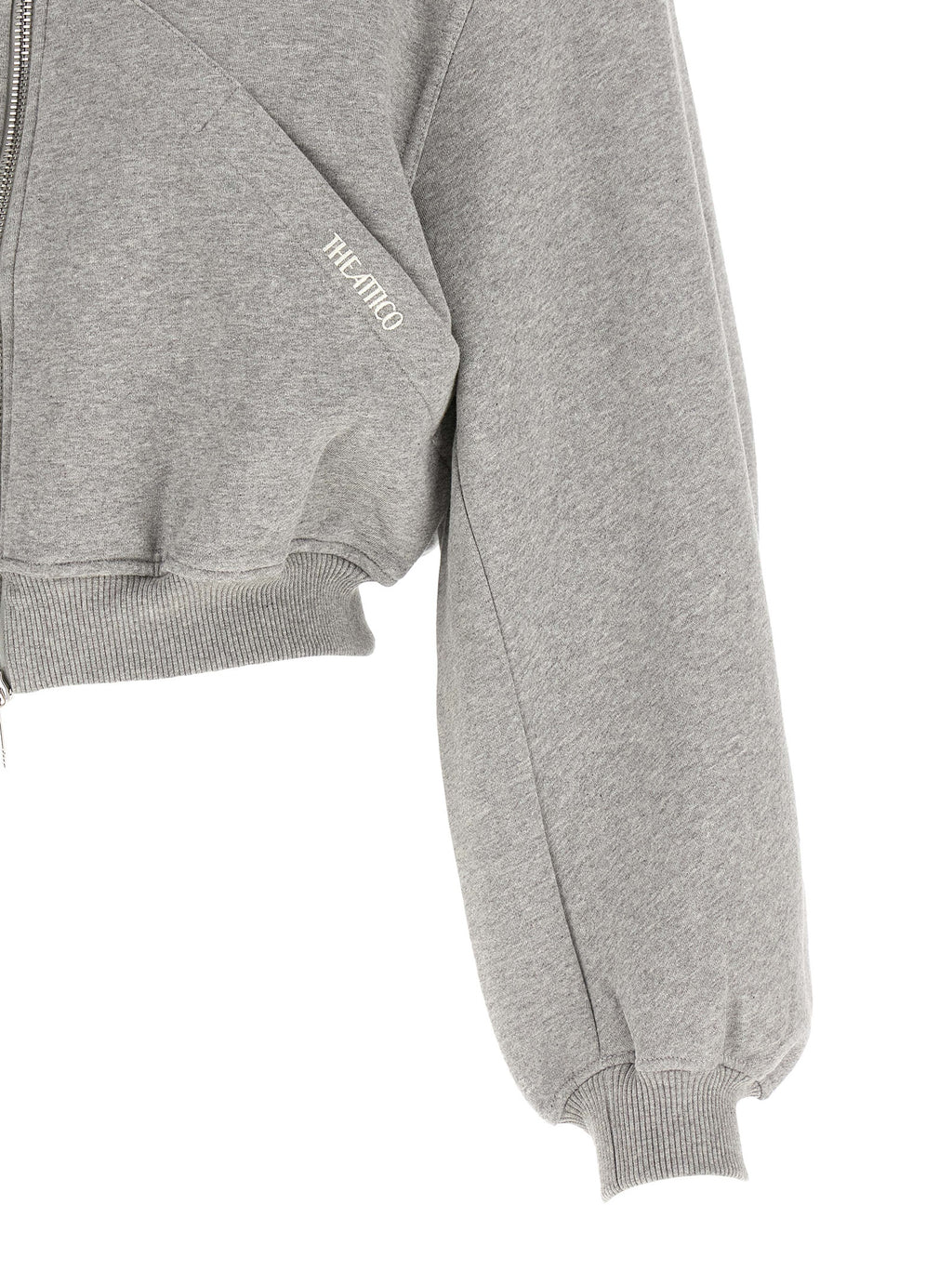 The Attico Gray Cotton Sweatshirt