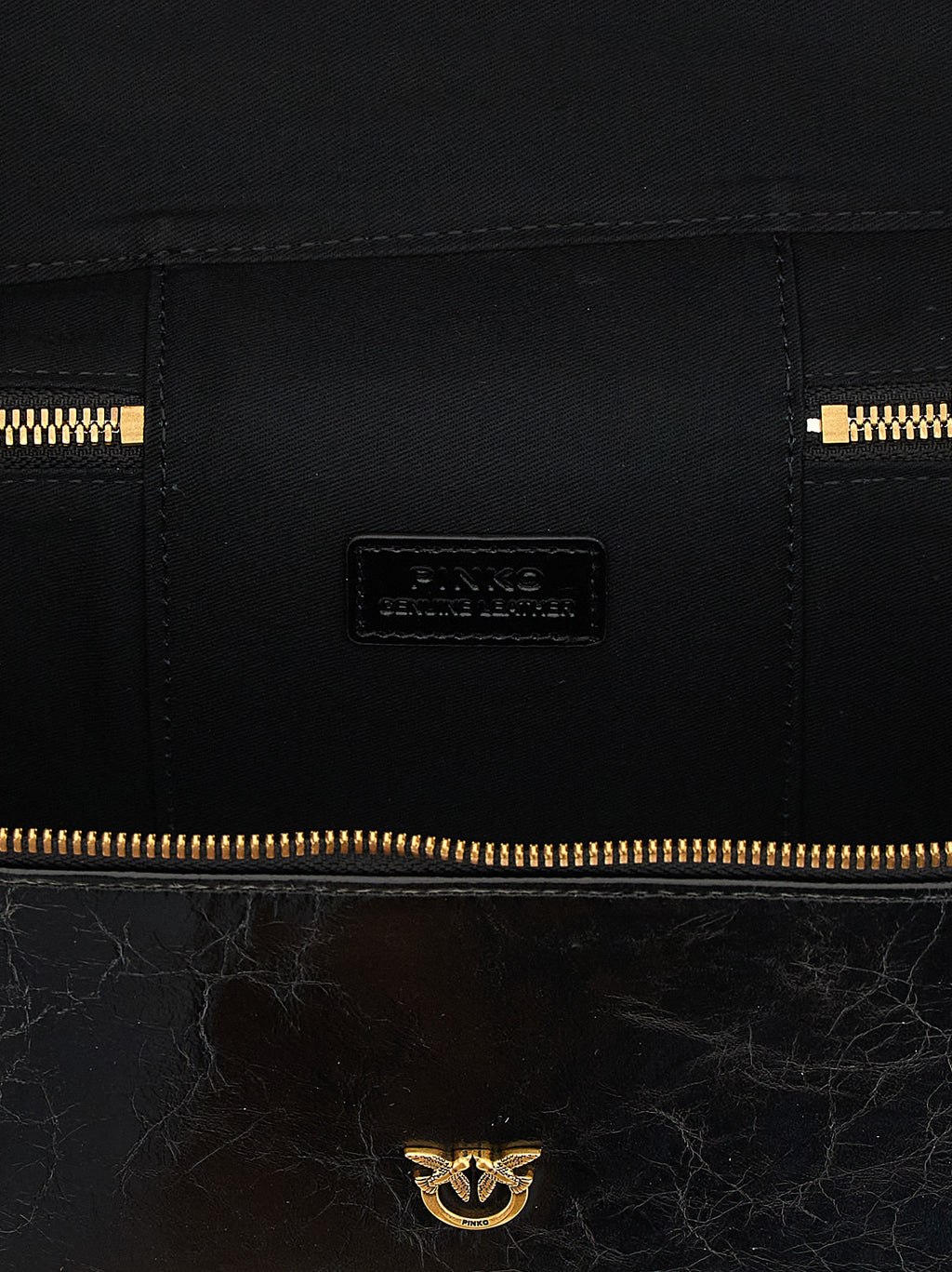 PINKO Black Calfskin Handbag