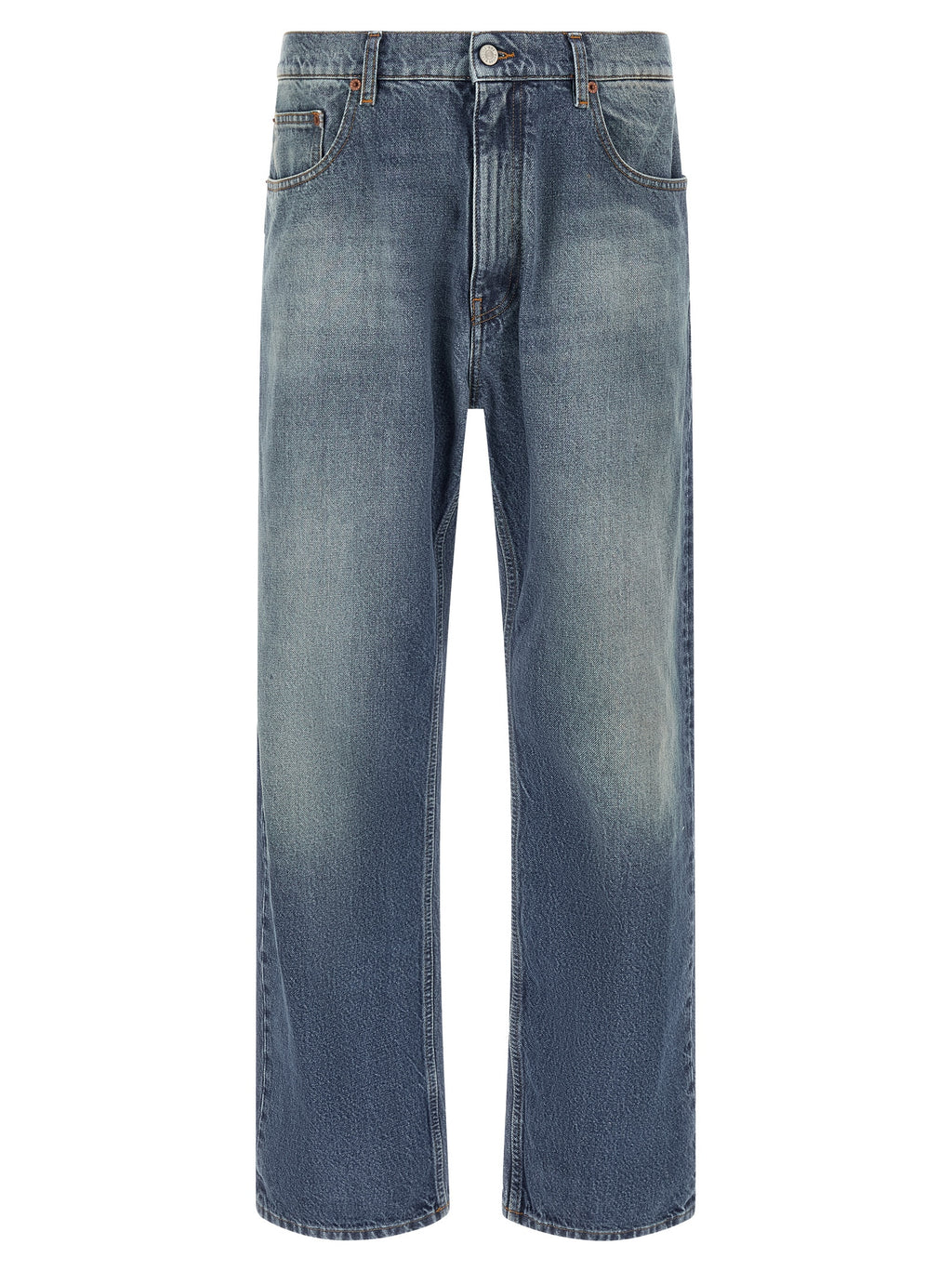 MM6 Maison Margiela Blue Cotton Straight-Leg Jeans