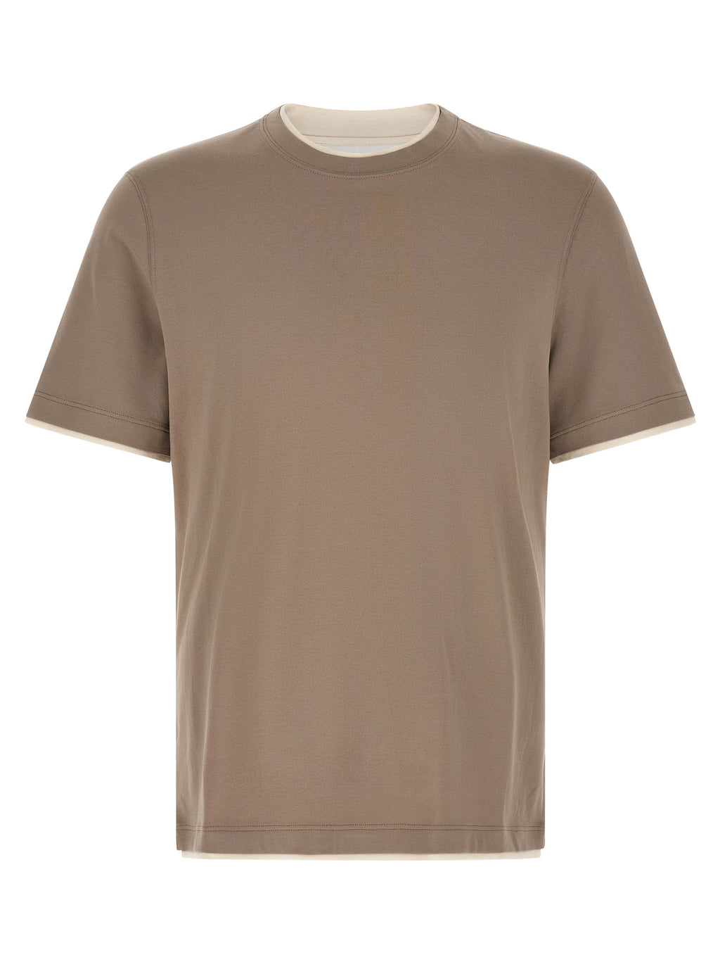 Brunello Cucinelli Gray Cotton T-Shirt