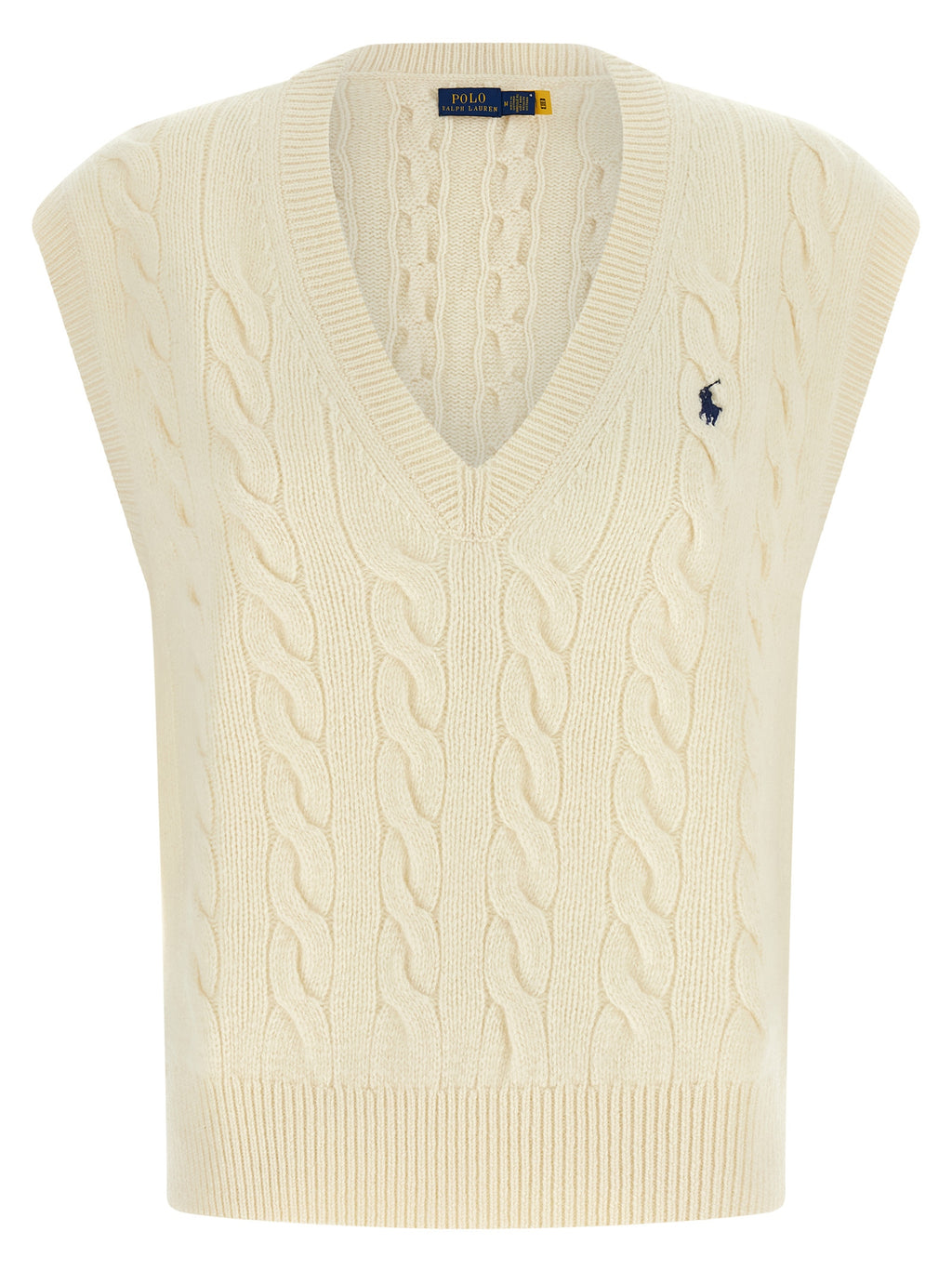 Polo Ralph Lauren White Wool Sleeveless Jacket
