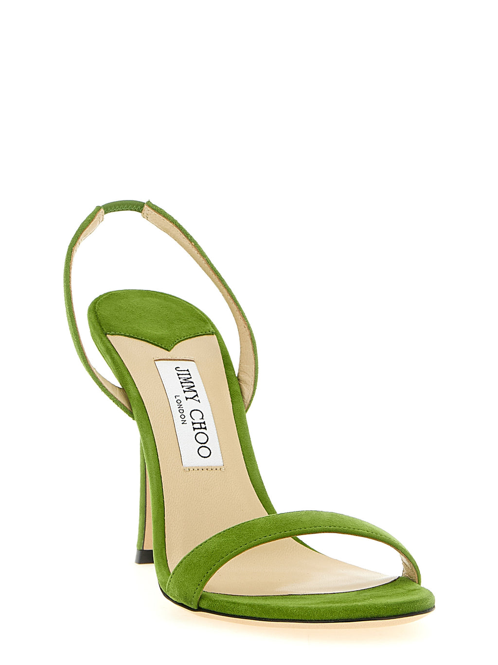 Jimmy Choo Bicolor Leather Stiletto Heel Sandals