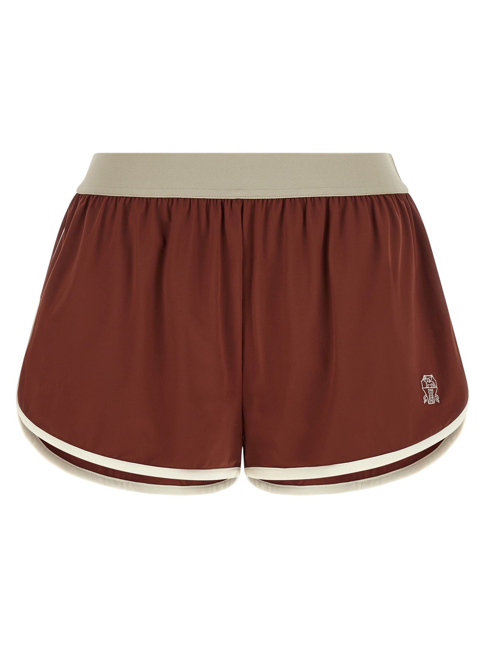 Brunello Cucinelli Bordeaux Polyamide Bermuda Shorts