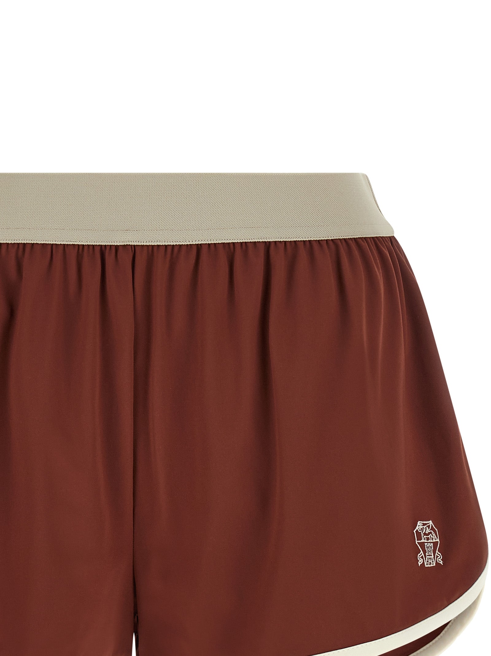Brunello Cucinelli Bordeaux Polyamide Bermuda Shorts