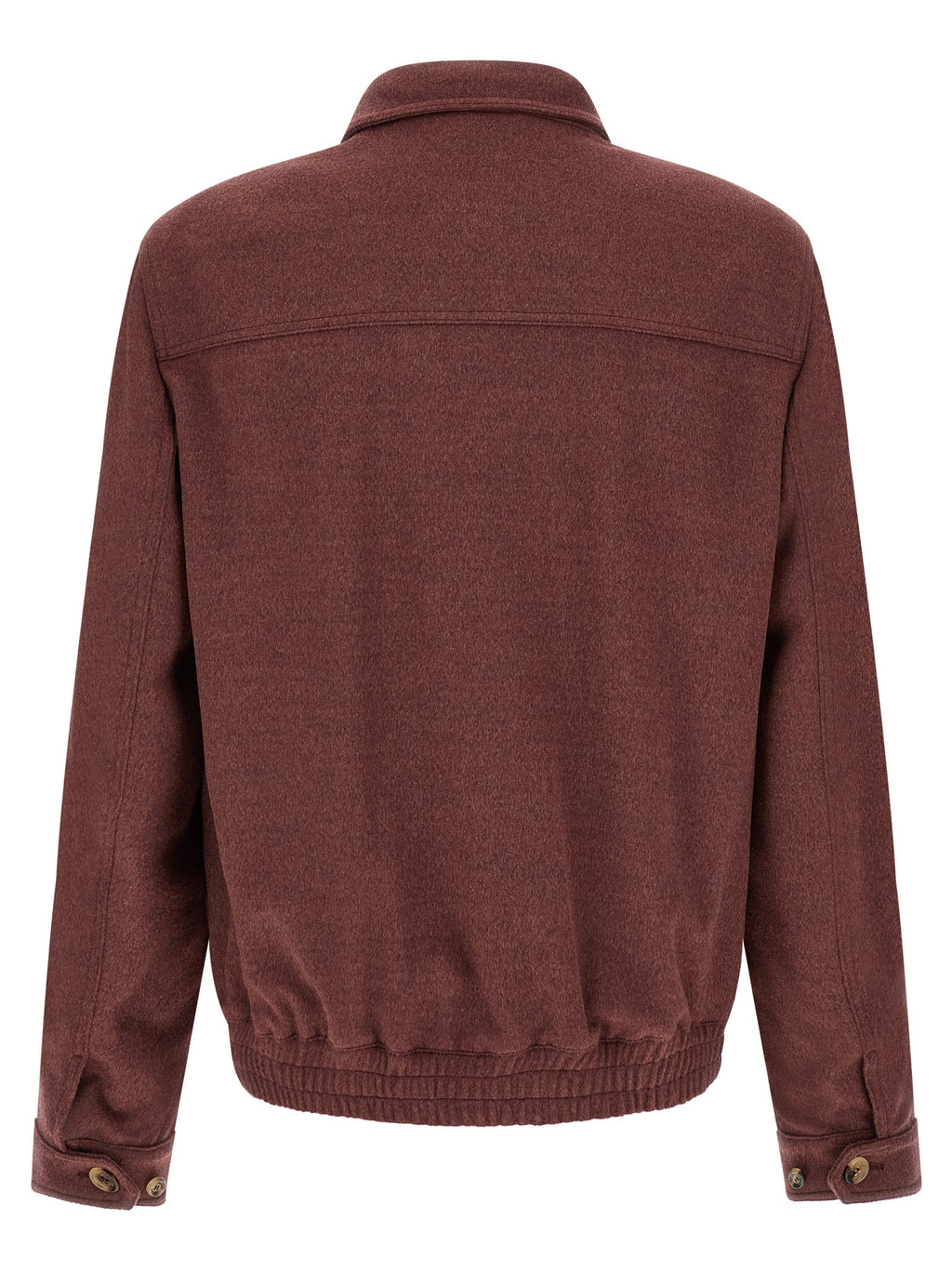 Brunello Cucinelli Bordeaux Bomber aus Schurwolle