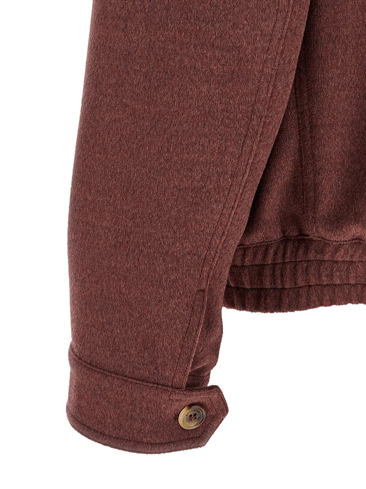 Brunello Cucinelli Bordeaux Bomber aus Schurwolle