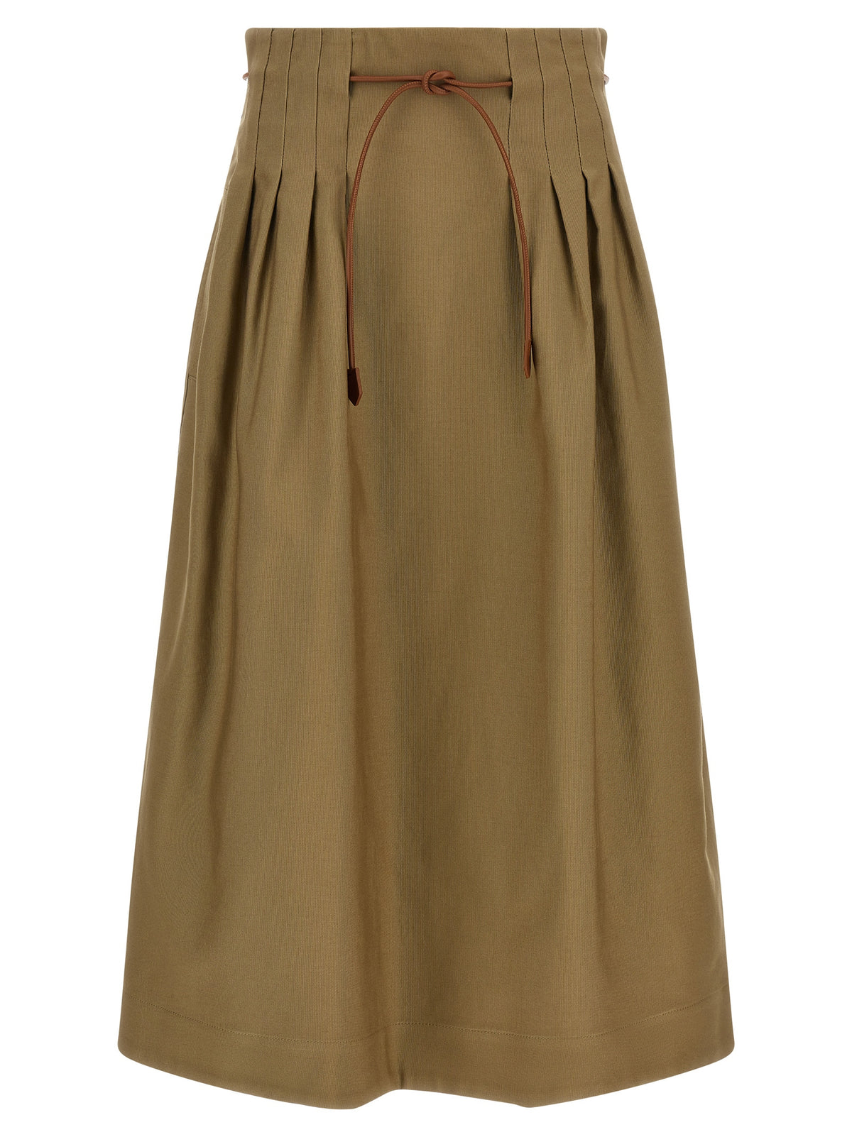 Max Mara Bicolor Cotton Midi Skirt