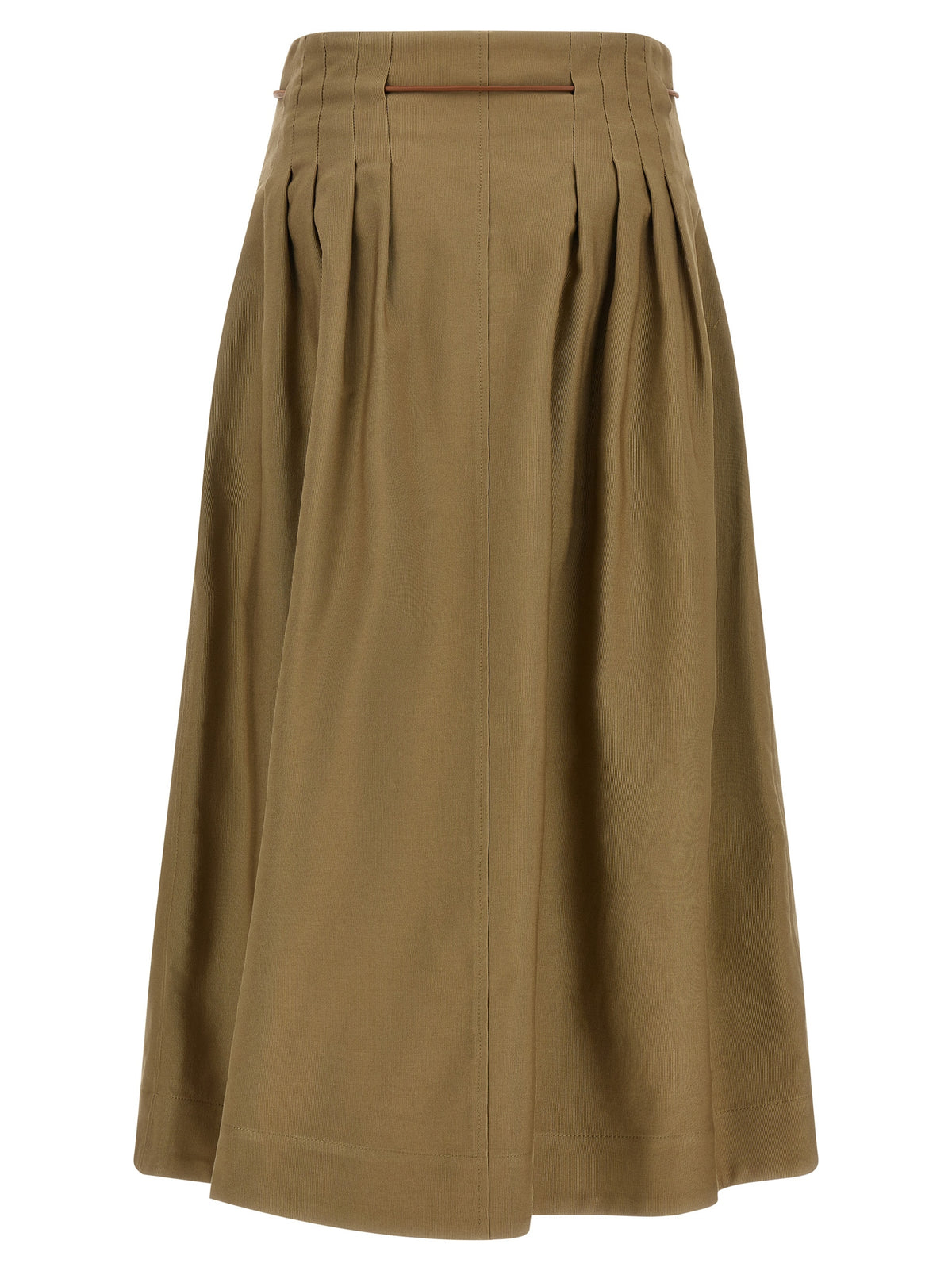 Max Mara Bicolor Cotton Midi Skirt