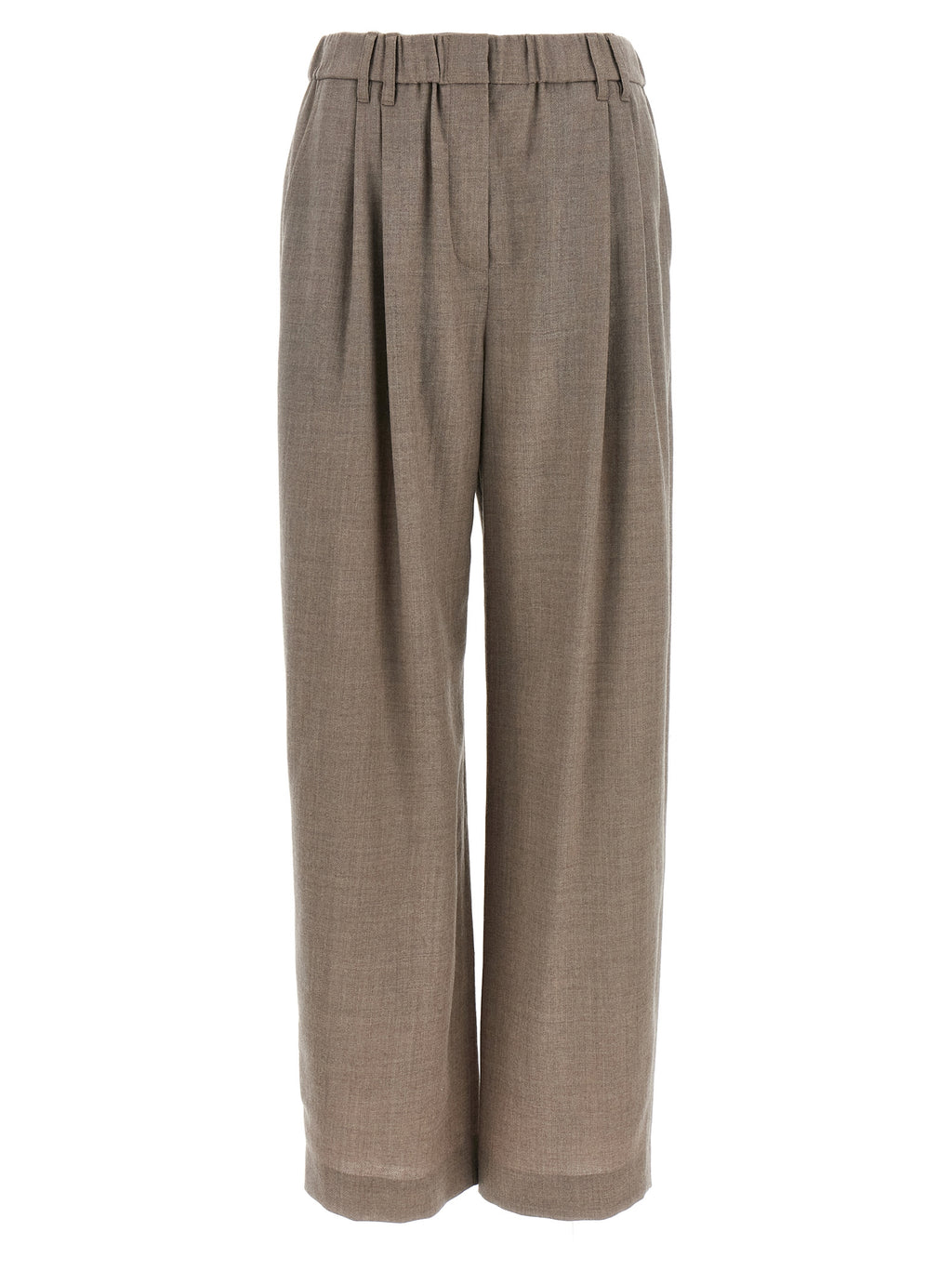 Brunello Cucinelli Gray Virgin Wool Casual Pants