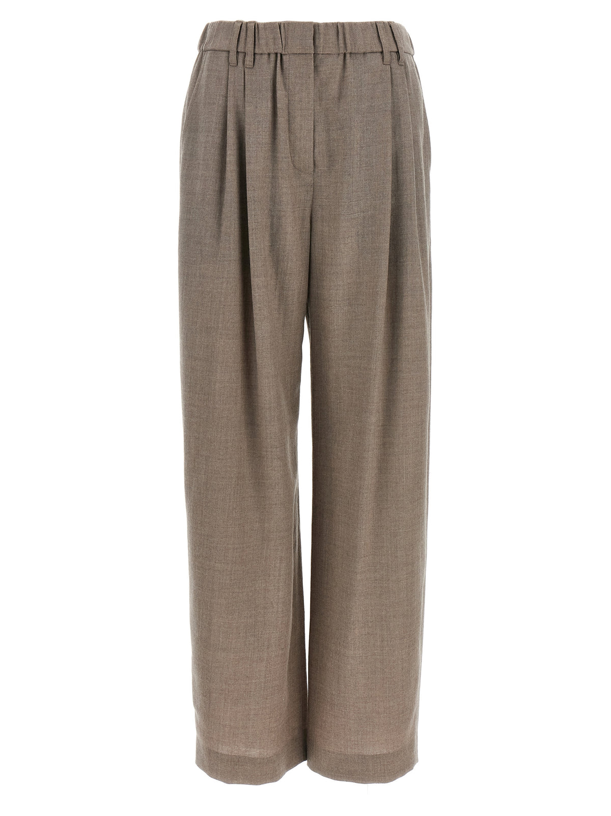 Brunello Cucinelli Gray Virgin Wool Casual Pants