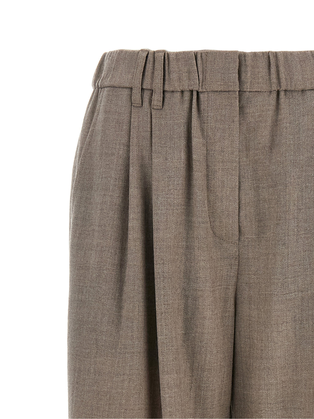 Brunello Cucinelli Gray Virgin Wool Casual Pants