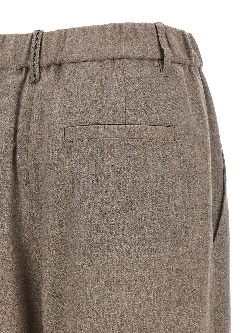 Brunello Cucinelli Gray Virgin Wool Casual Pants