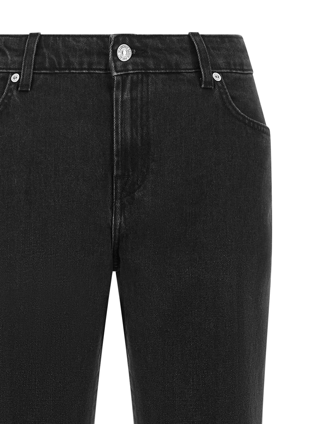 7 For All Mankind Flared Jeans aus schwarzer Baumwolle