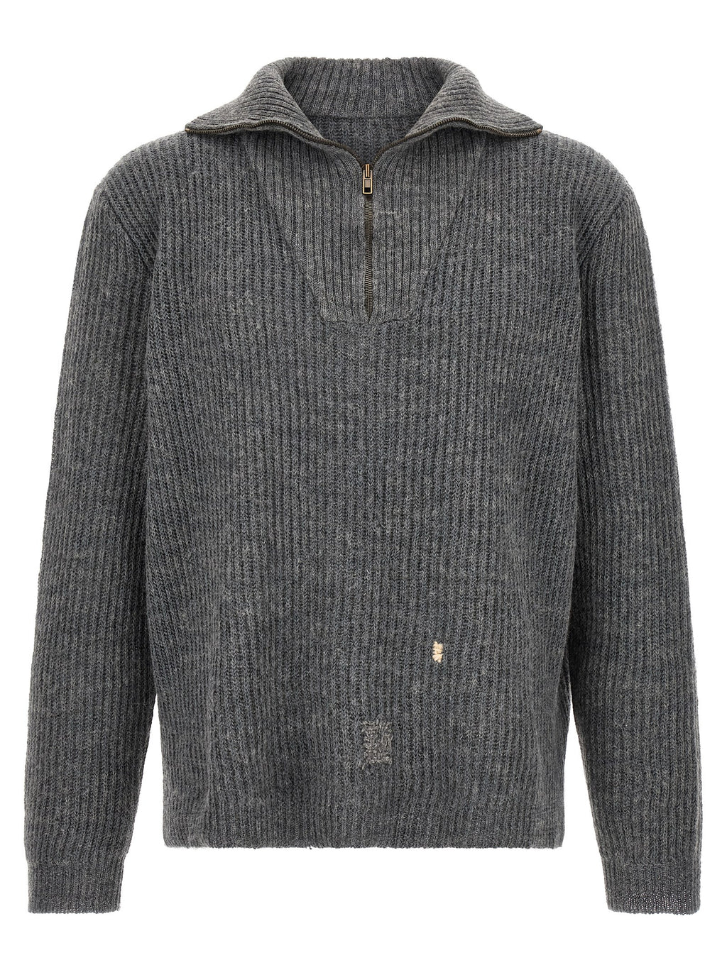 Maison Margiela Grauer Leinen-Cardigan