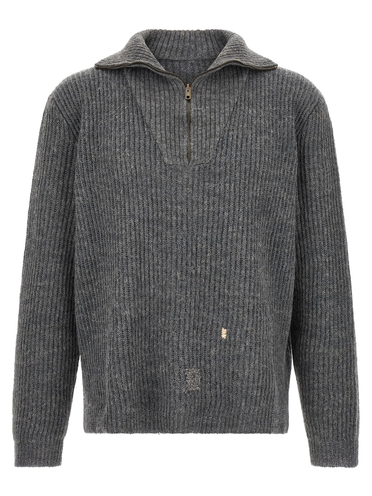 Maison Margiela Grauer Leinen-Cardigan