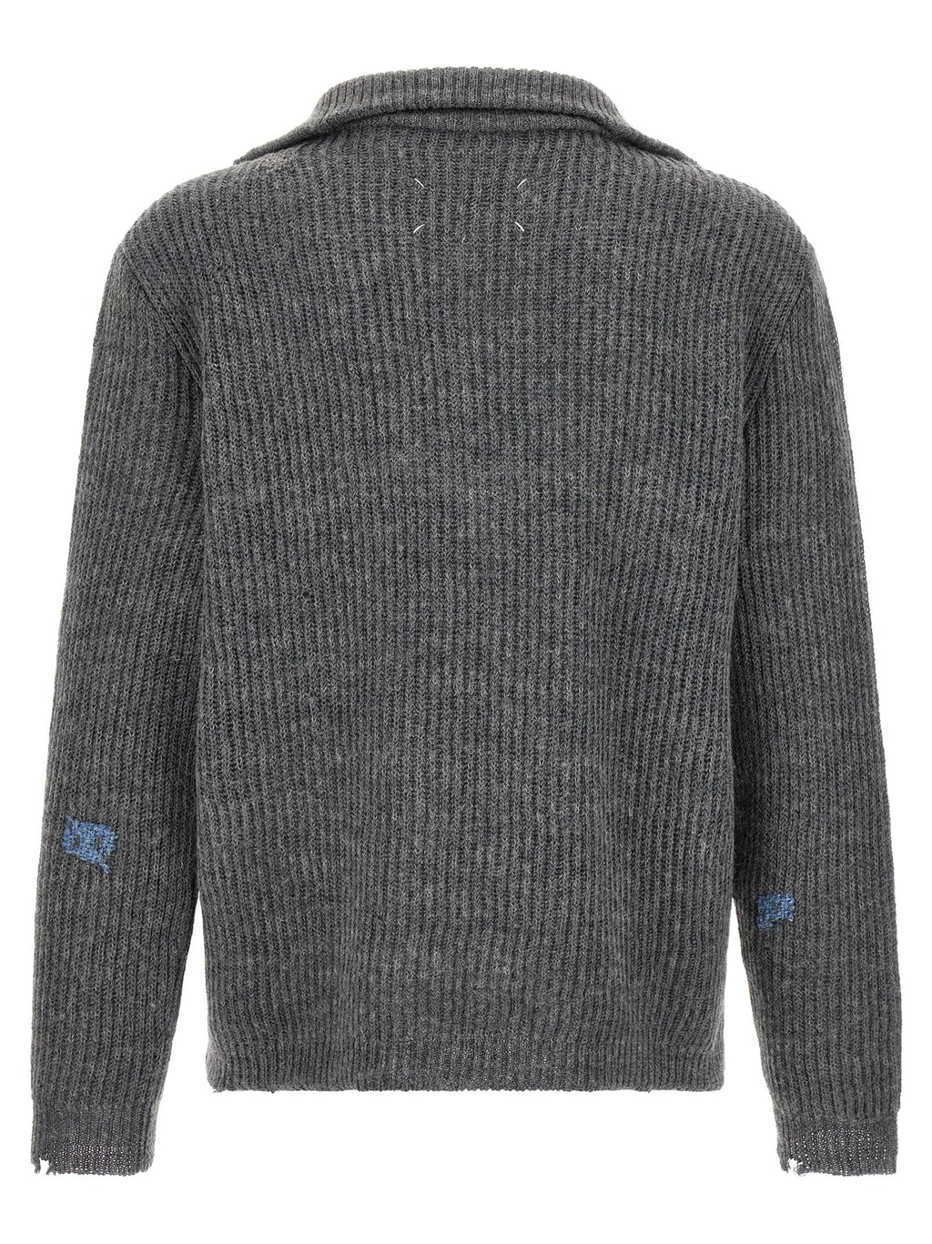 Maison Margiela Grauer Leinen-Cardigan
