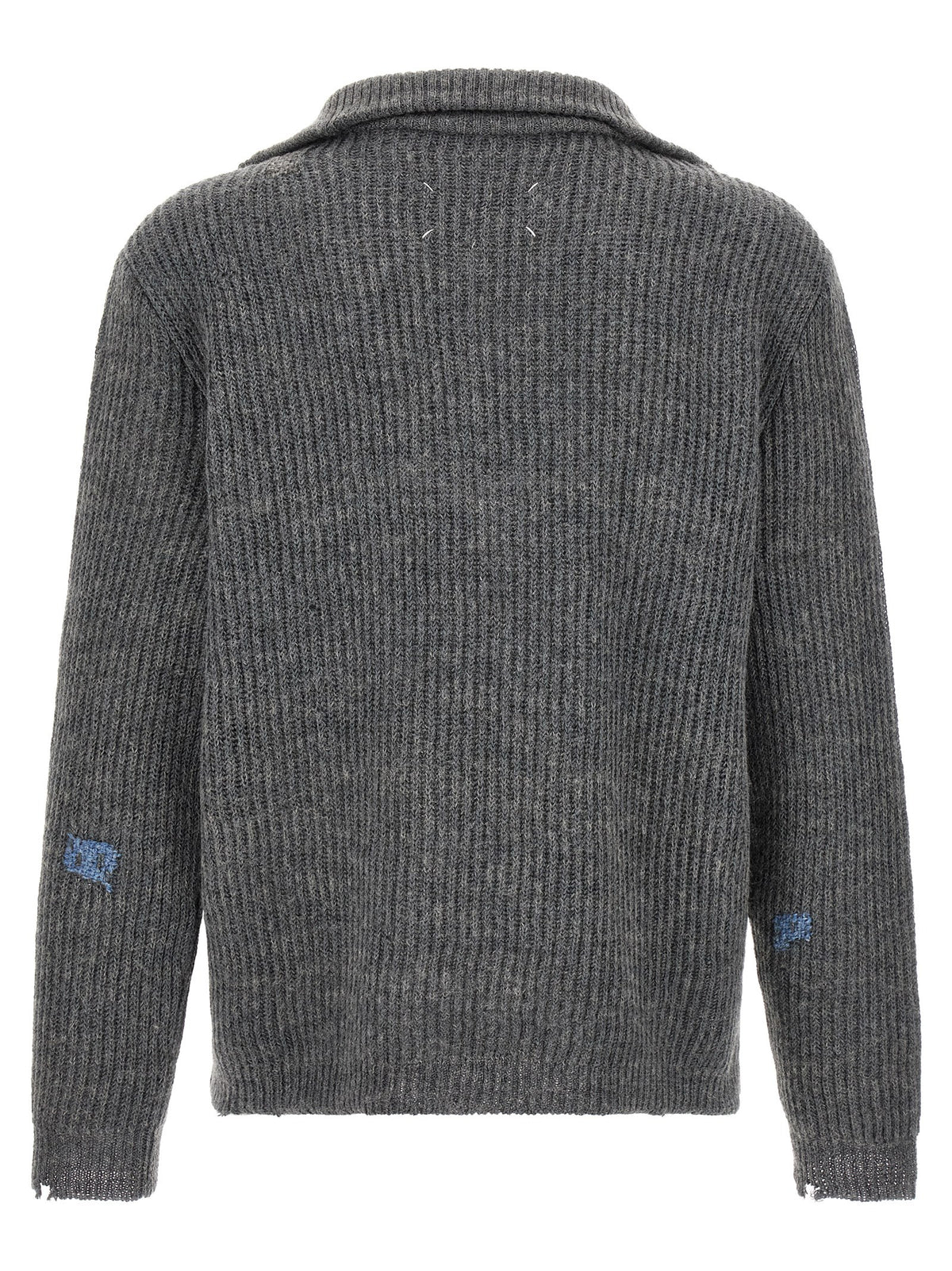 Maison Margiela Grauer Leinen-Cardigan