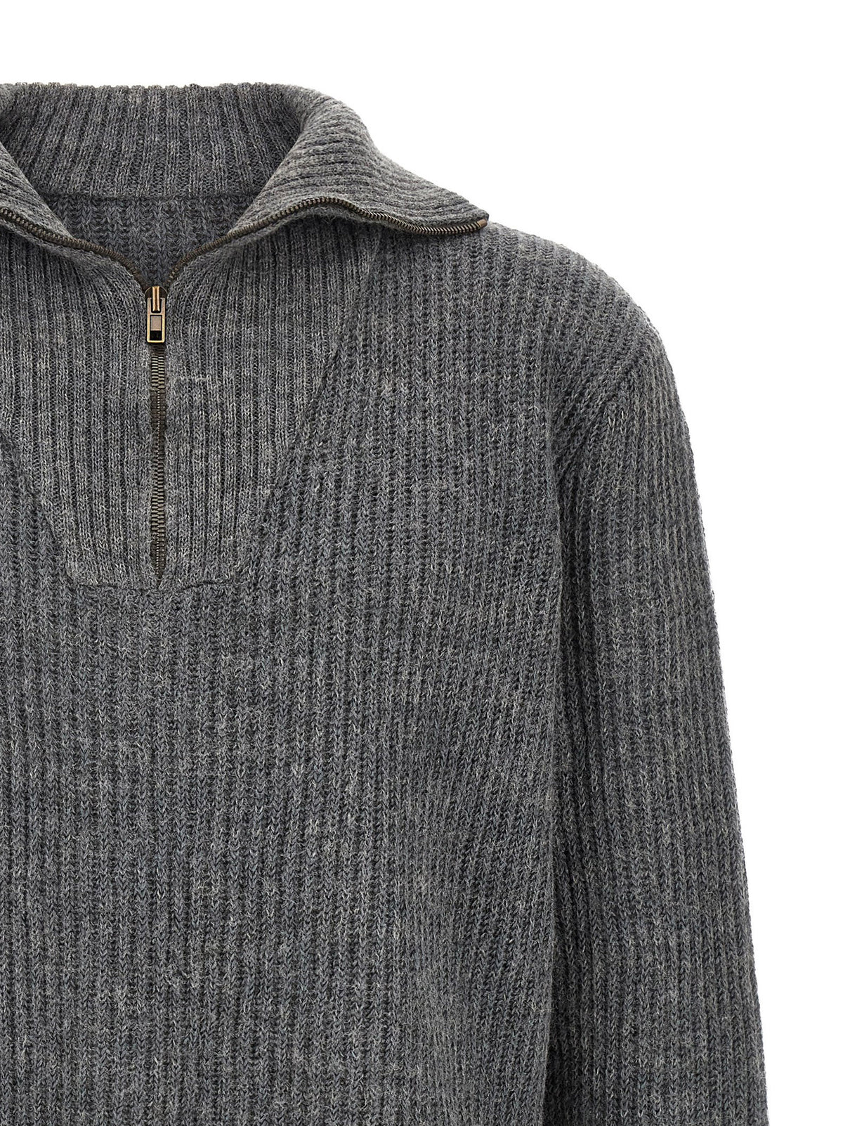 Maison Margiela Grauer Leinen-Cardigan