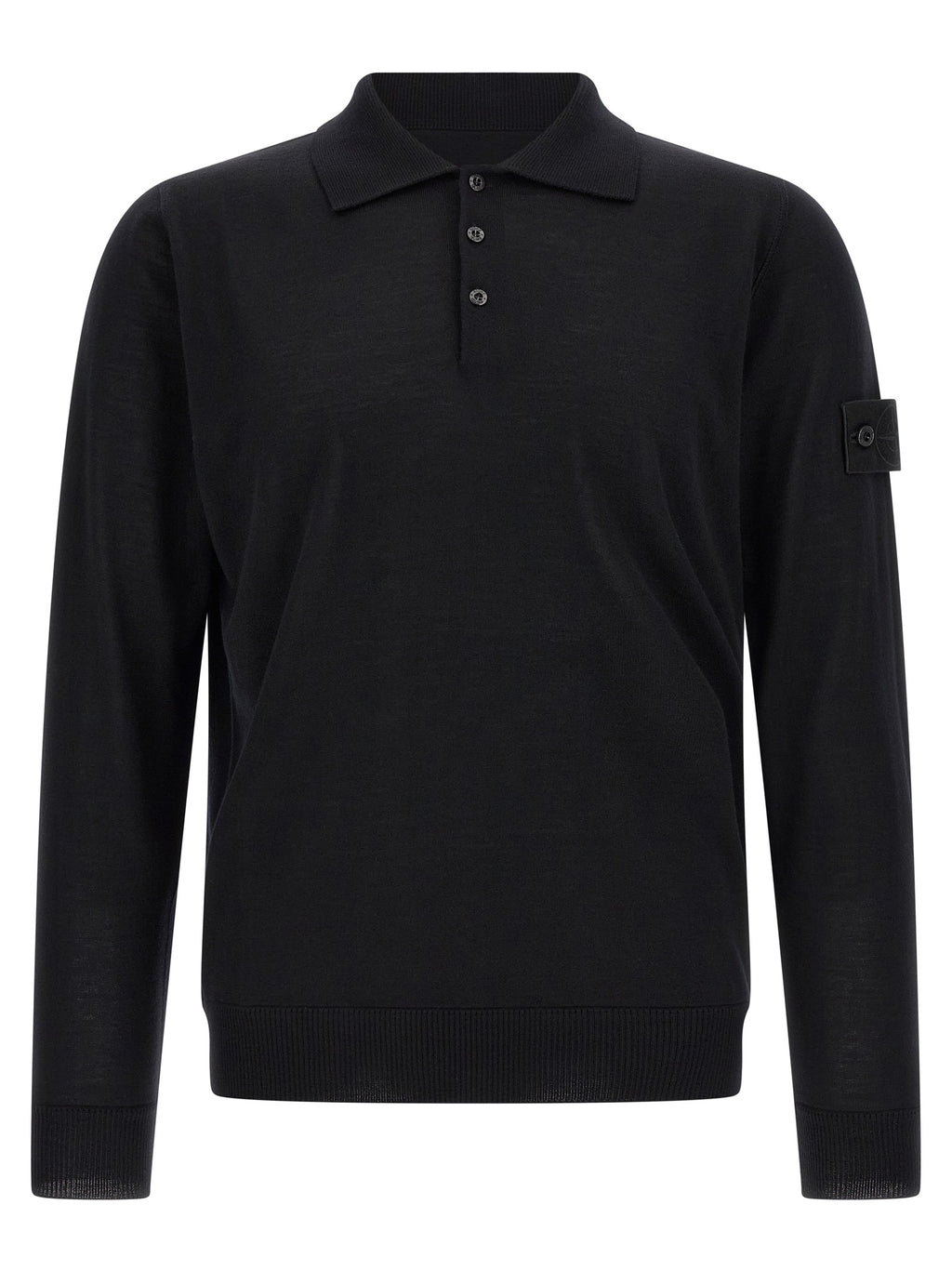 Stone Island Black Virgin Wool Cardigan