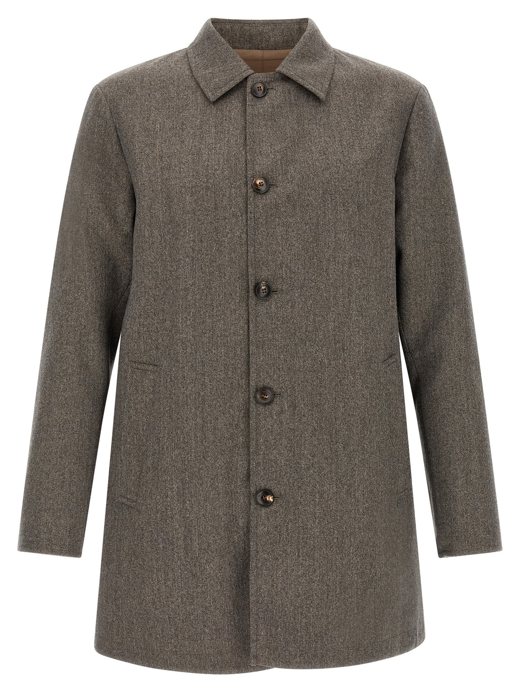 Pal Zileri Brown Wool Coat
