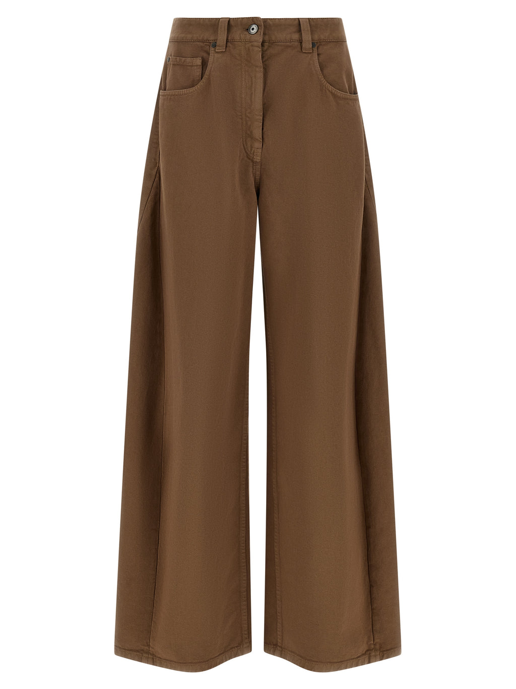Brunello Cucinelli Brown Cotton Casual Pants