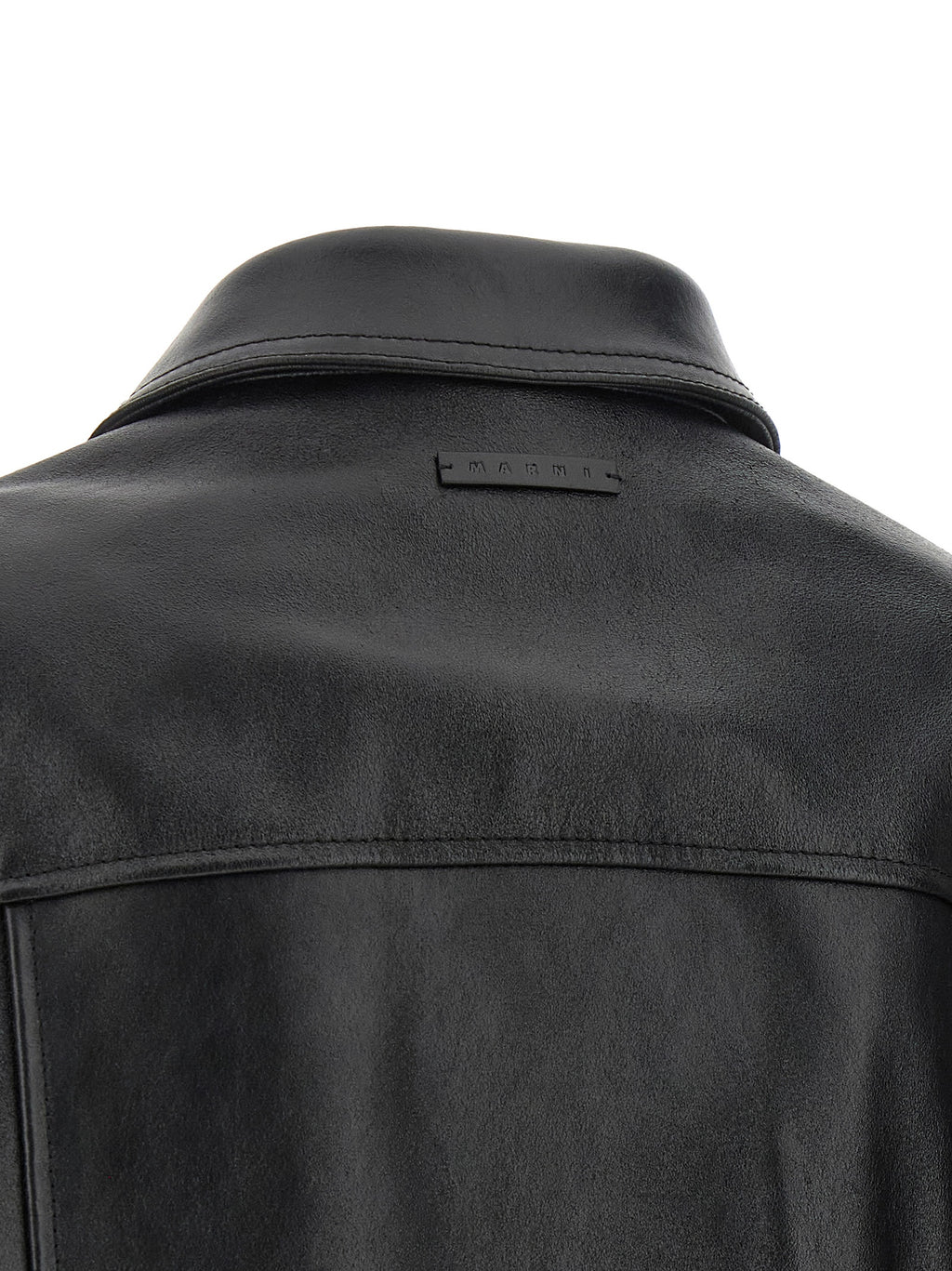 Marni Black Calfskin Leather Jacket