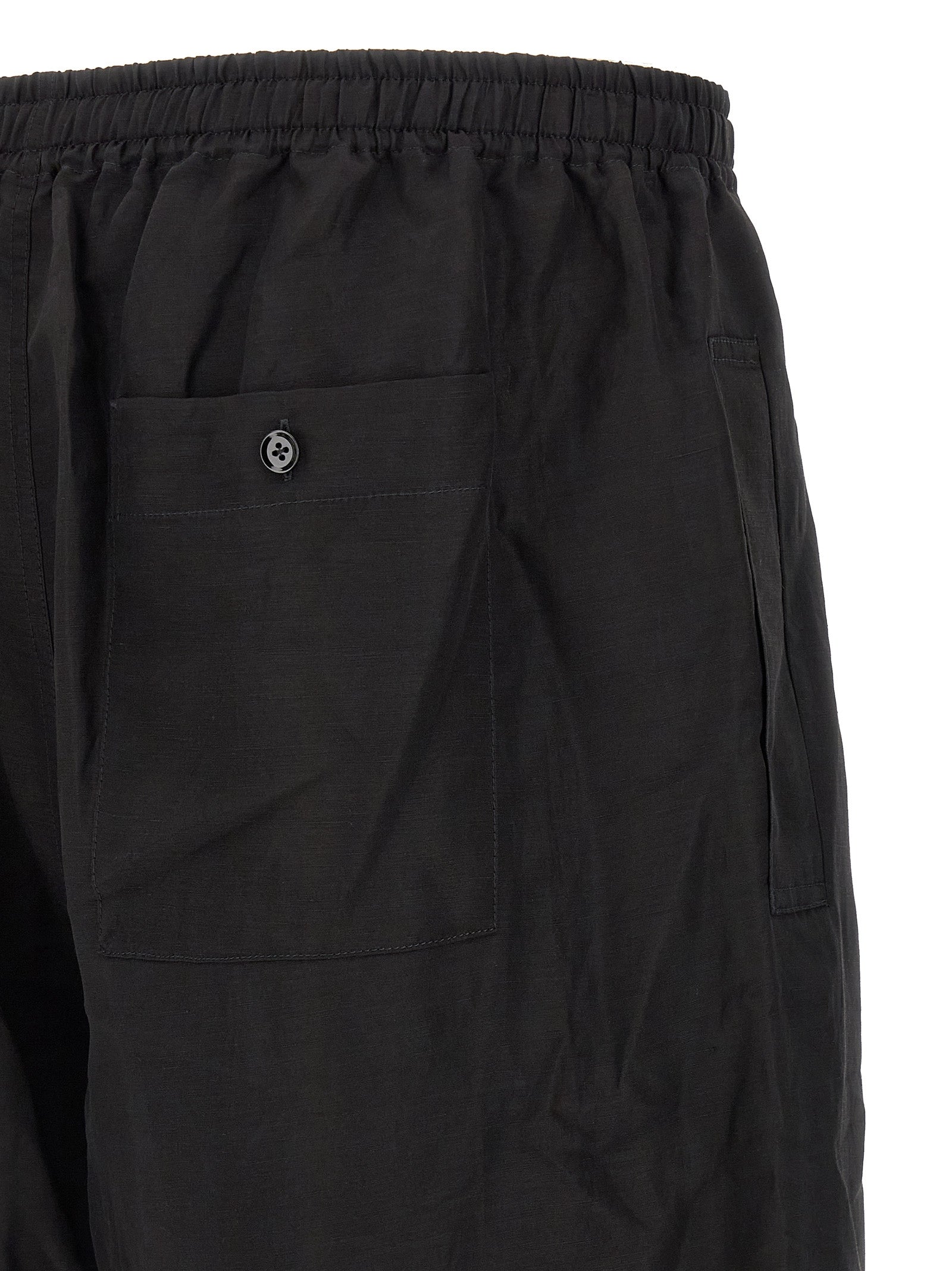 Lemaire Black Linen Casual Pants