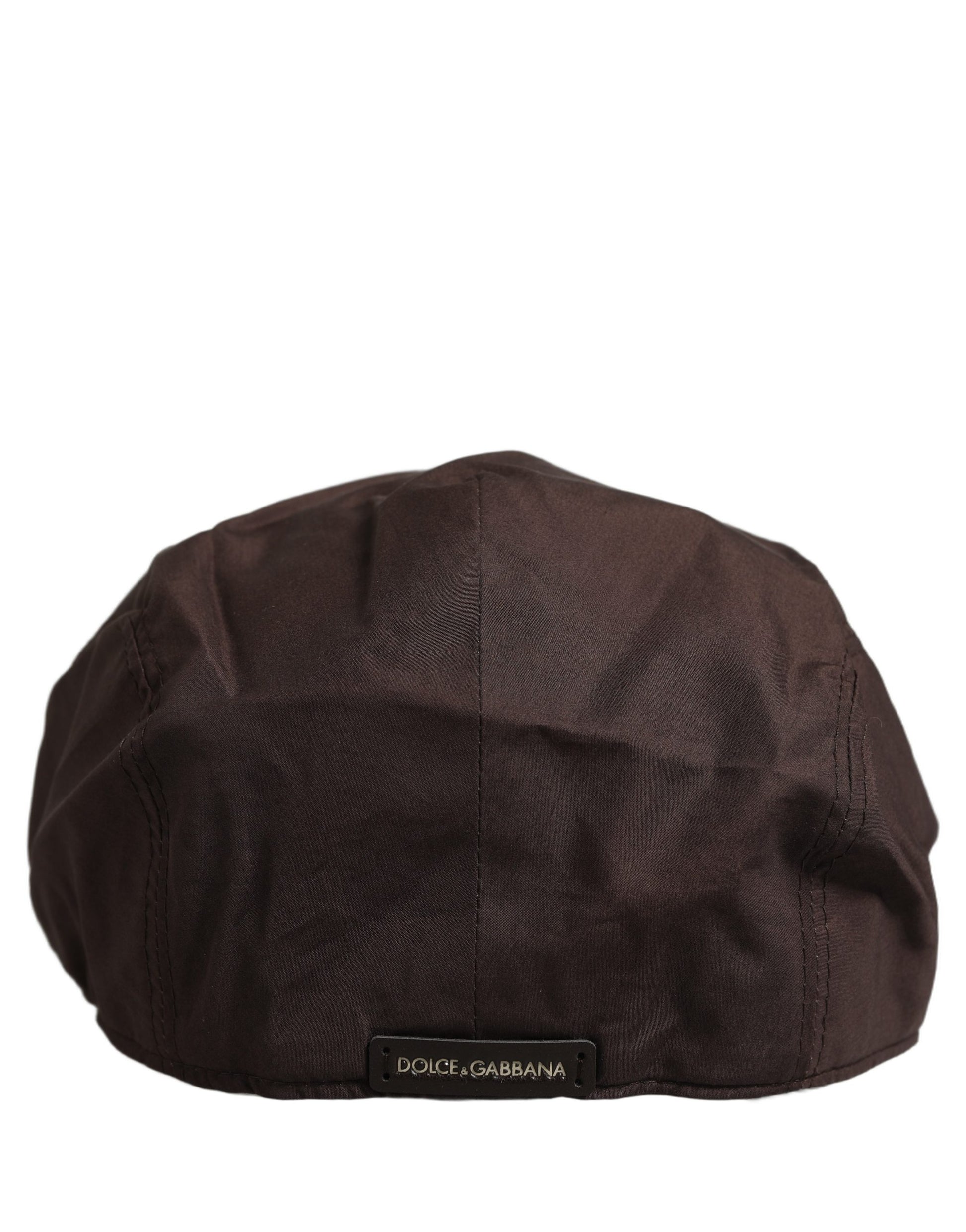 Dolce & Gabbana Men Brown Cotton Newsboy Capello Cabbie Hat