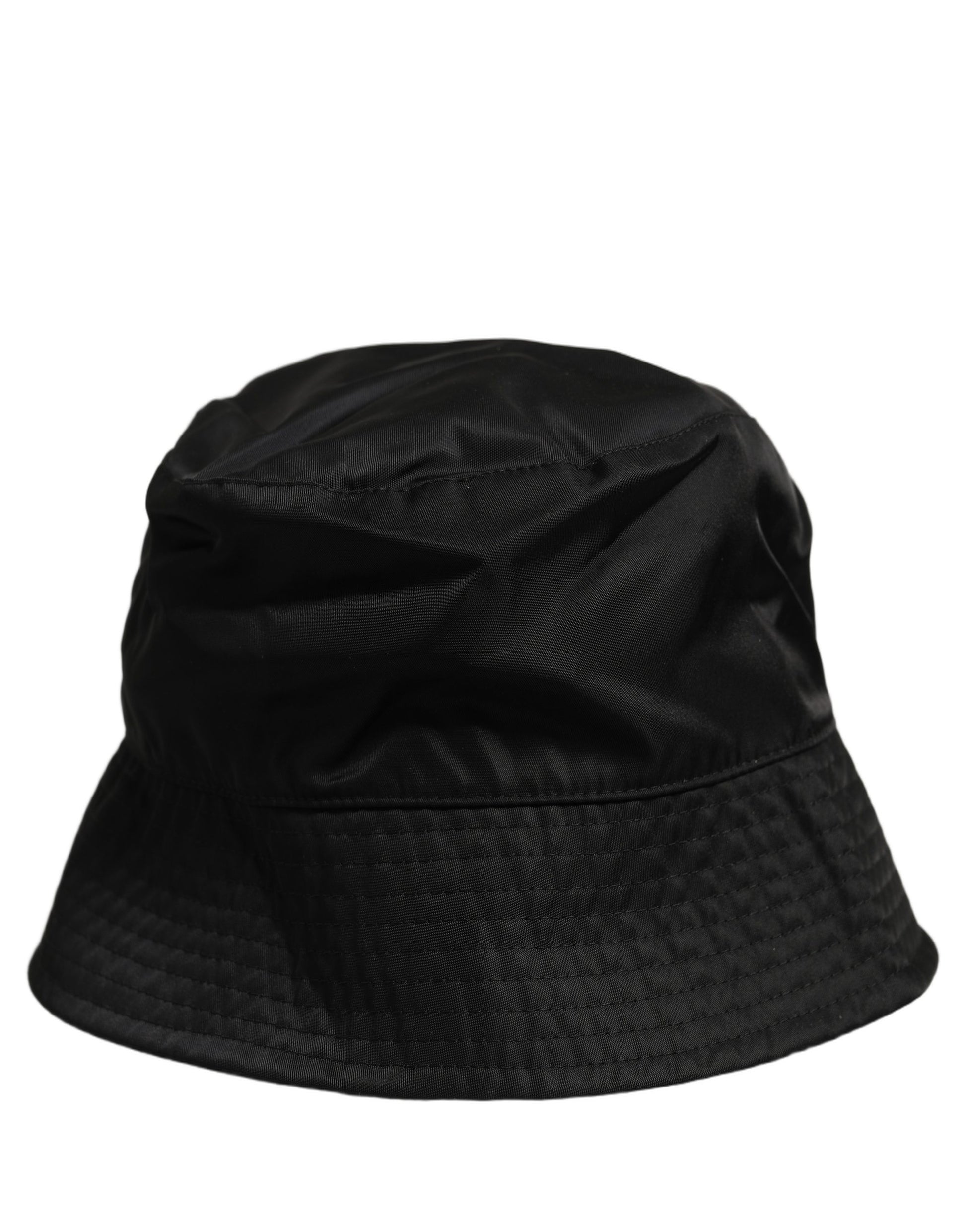 Dolce & Gabbana Men Black Nylon Wide Brim Bucket Capello Hat