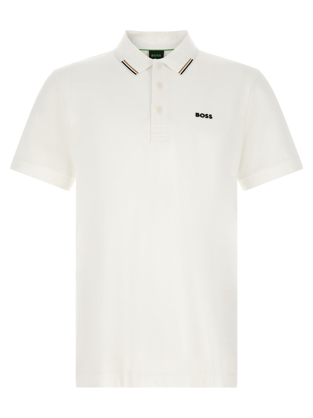 Hugo Boss White Cotton Polo Shirt