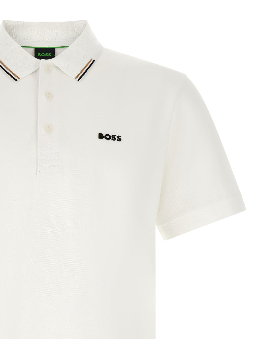 Hugo Boss White Cotton Polo Shirt