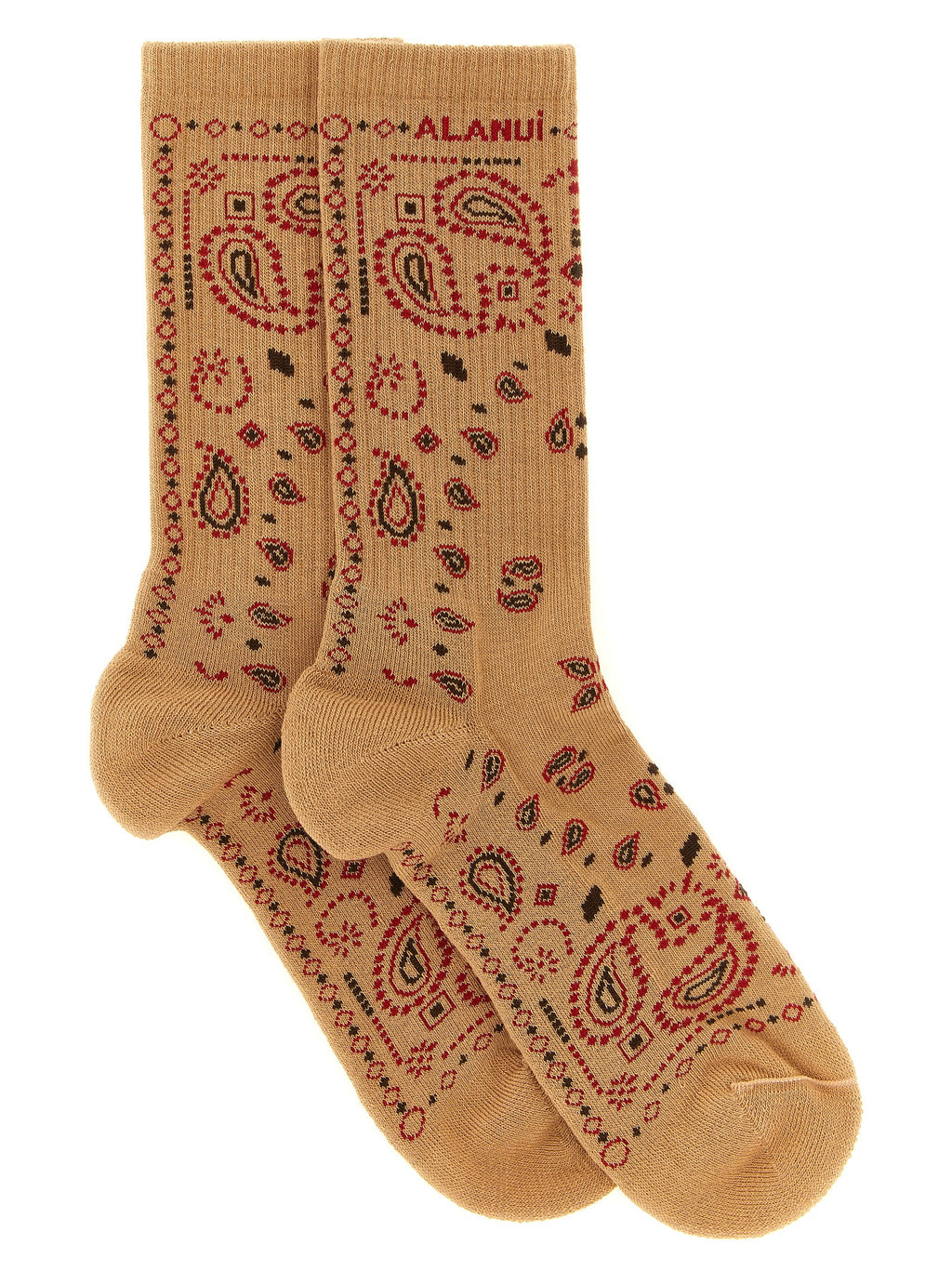 Alanui Beige Cotton Socks