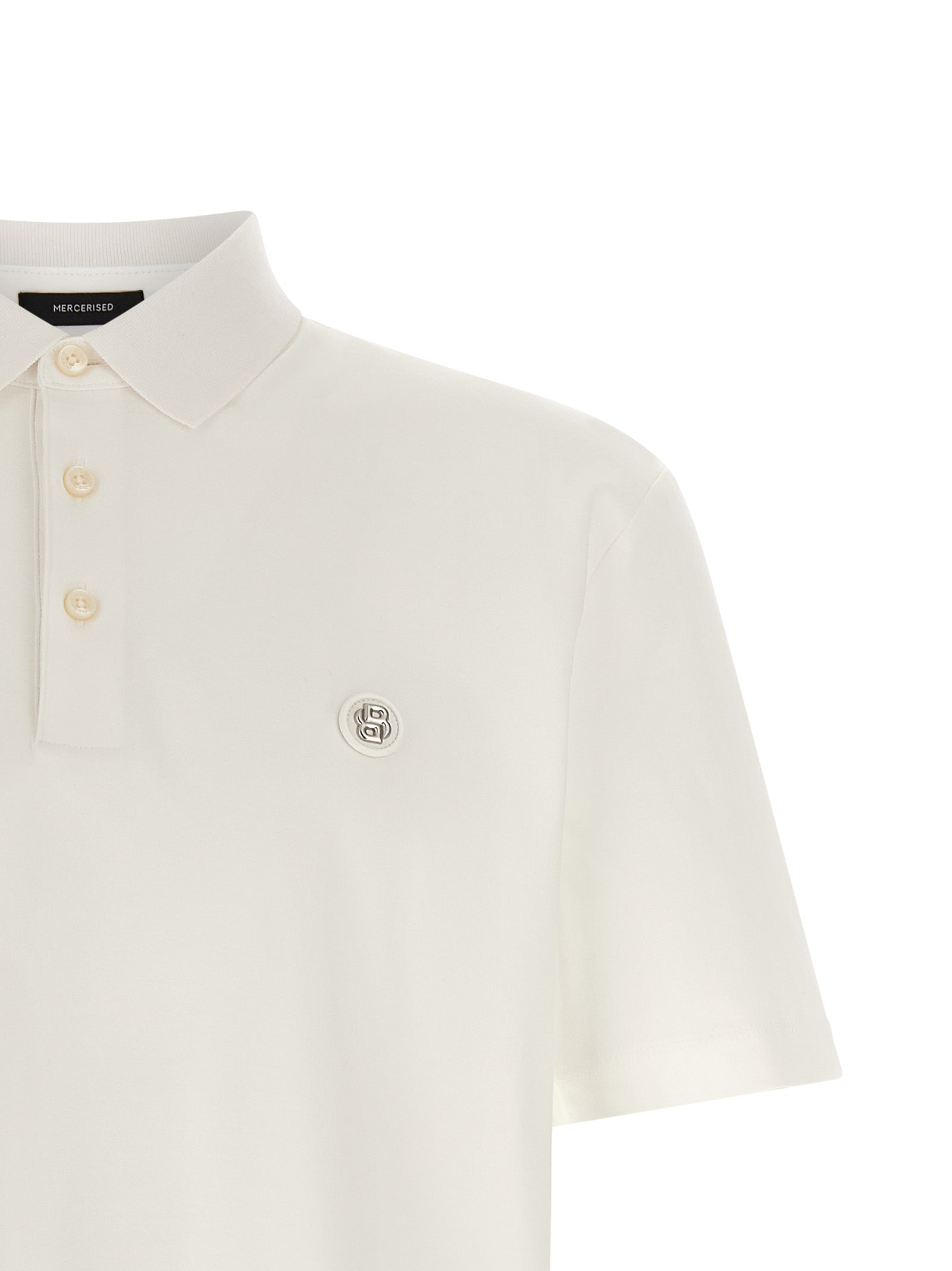Hugo Boss White Cotton Polo Shirt