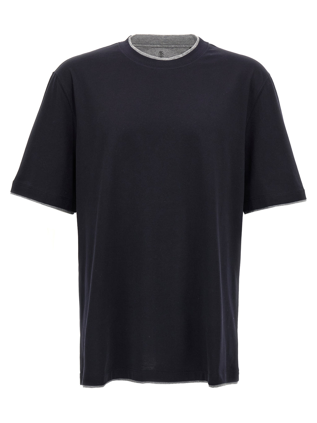 Brunello Cucinelli Blue Cotton T-Shirt
