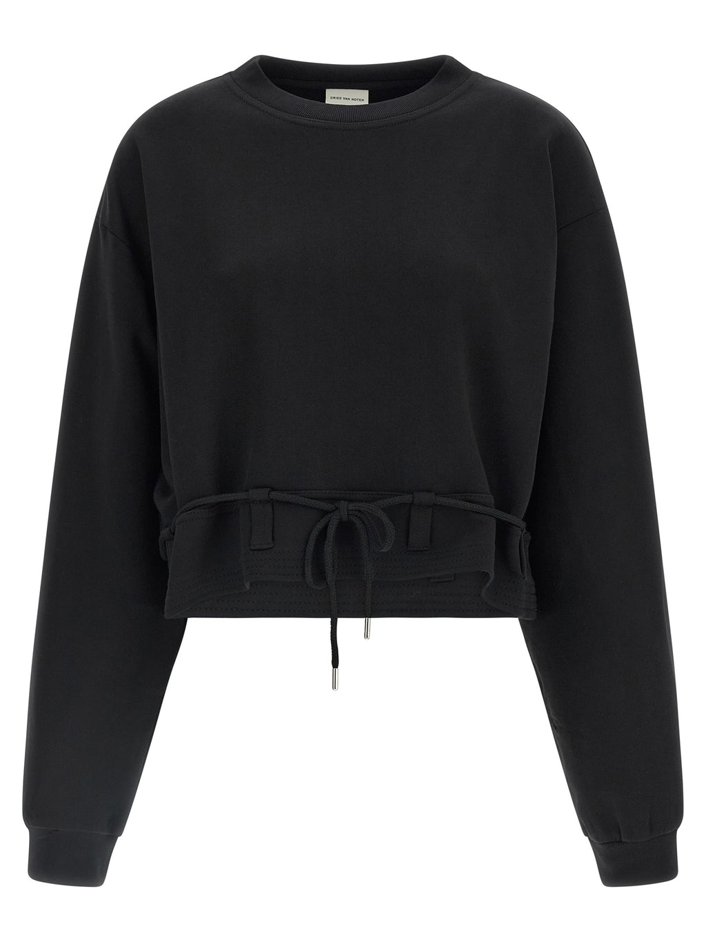 Dries Van Noten Schwarzes Baumwoll-Sweatshirt