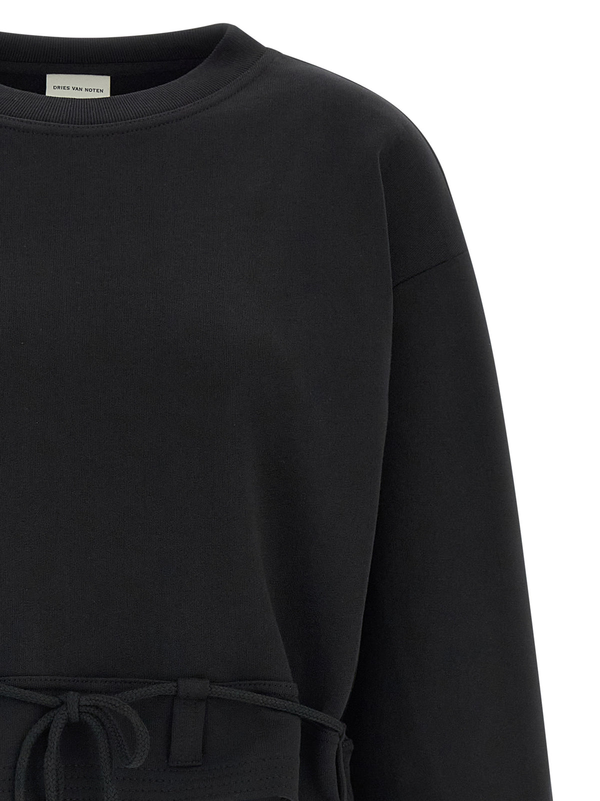 Dries Van Noten Schwarzes Baumwoll-Sweatshirt