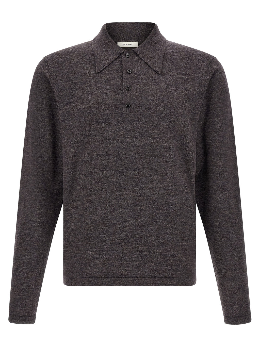Lemaire Brown Wool Polo Shirt