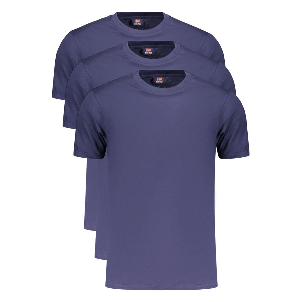 Norwegen 1963 Blaues Herren-T-Shirt aus Baumwolle