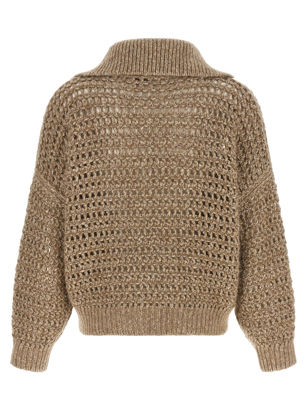 Brunello Cucinelli Beiger Elastan-Cardigan