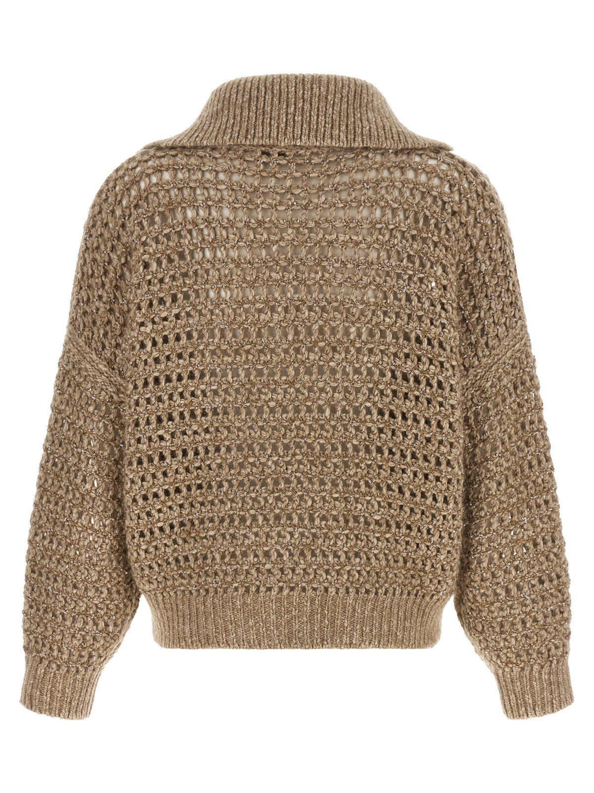 Brunello Cucinelli Beiger Elastan-Cardigan