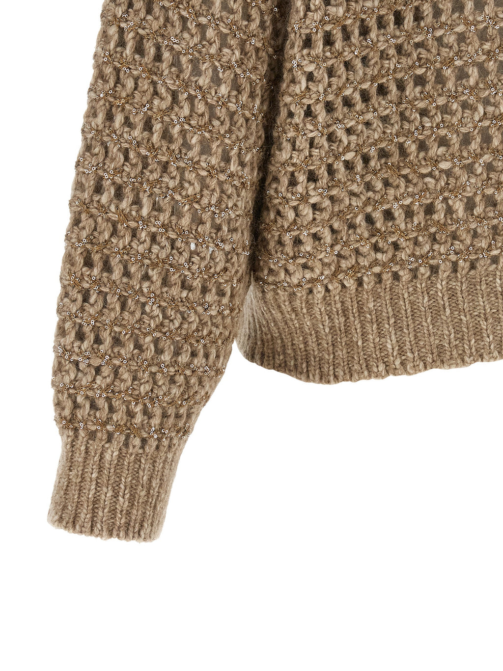 Brunello Cucinelli Beiger Elastan-Cardigan