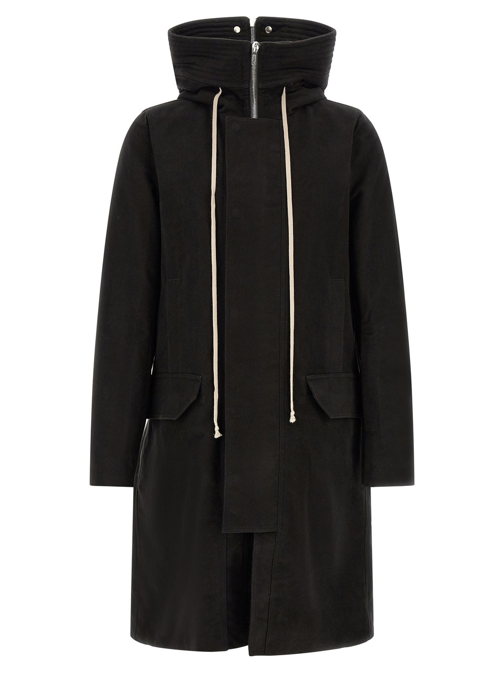 Rick Owens Black Cotton Parka