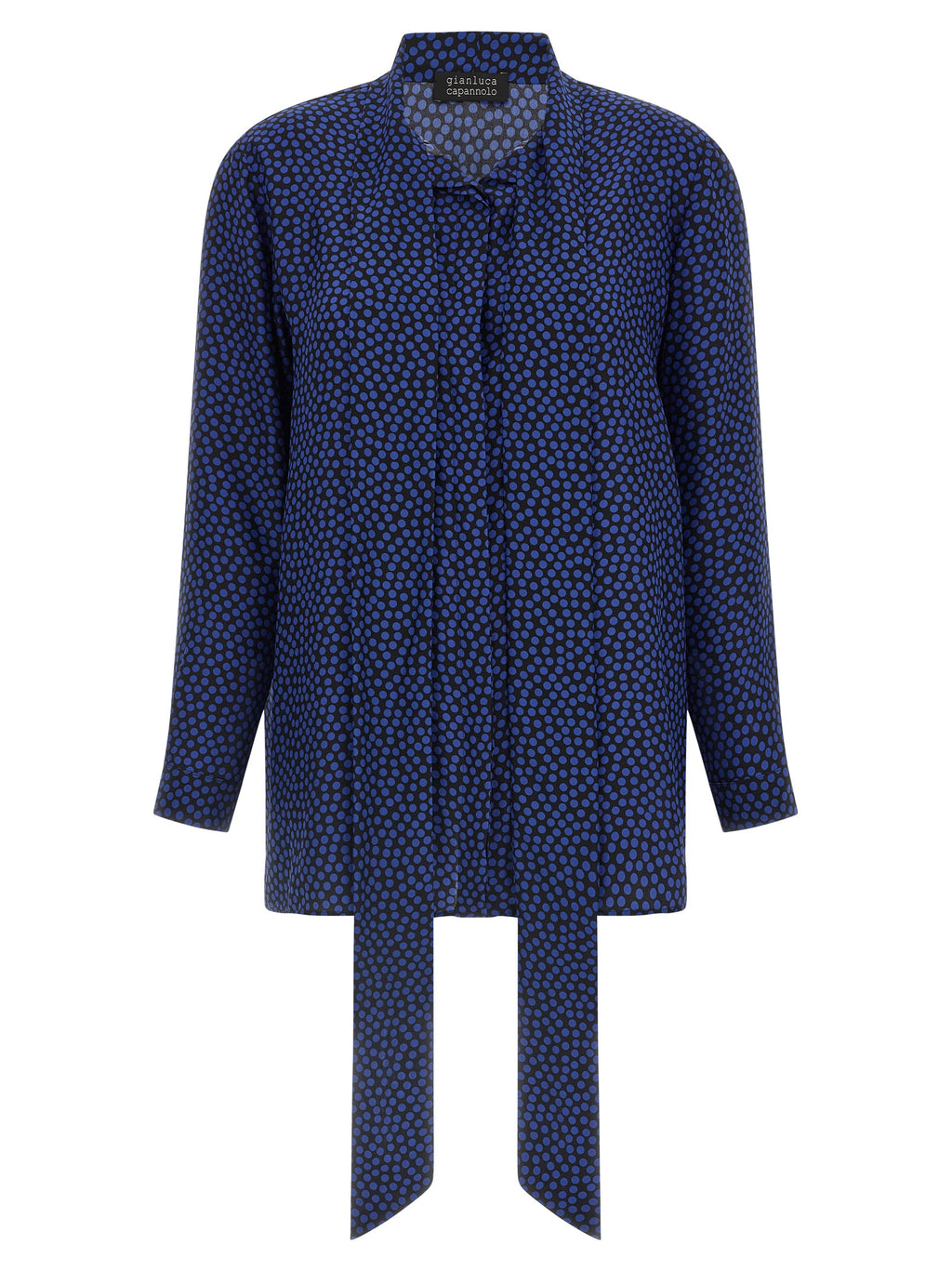 Gianluca Capannolo Blue Silk Blouse