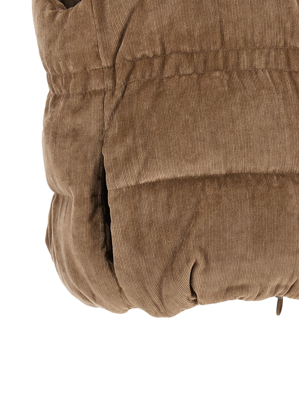 Brunello Cucinelli Beige Viscose Sleeveless Jacket