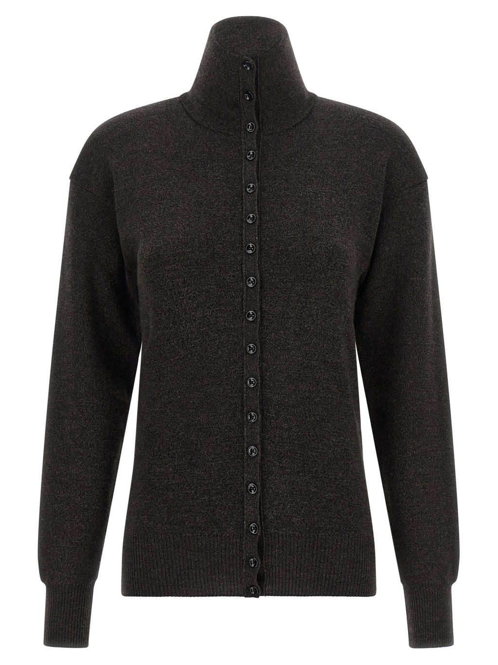 Lemaire Cardigan aus brauner Wolle