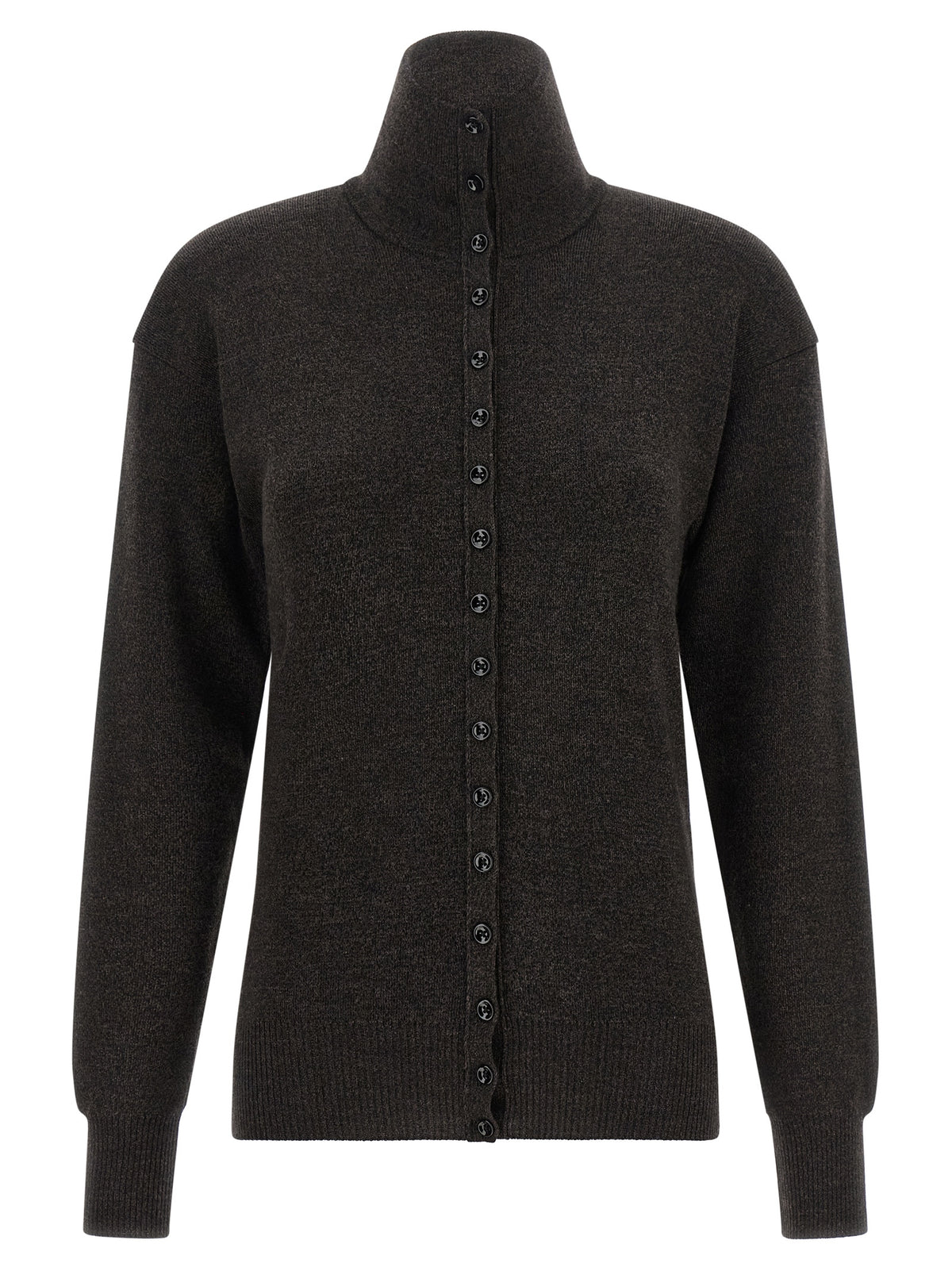 Lemaire Cardigan aus brauner Wolle