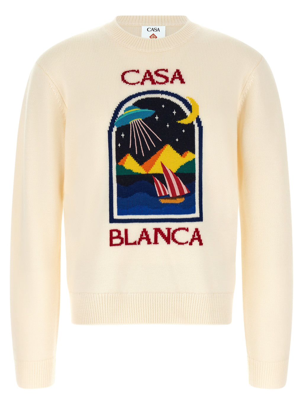 Casablanca Strickjacke aus weißer Wolle