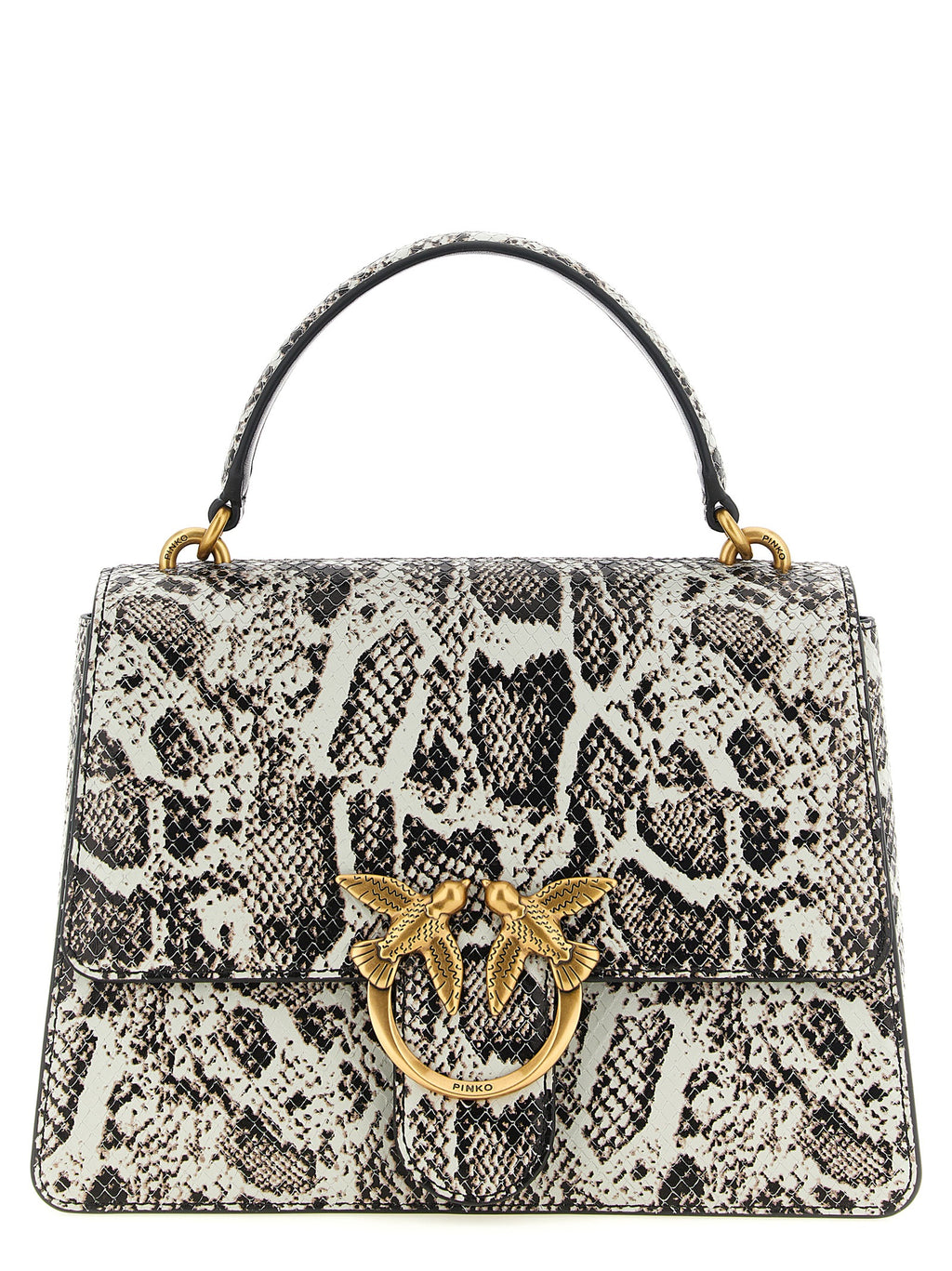 PINKO Handtasche aus grauem Kalbsleder